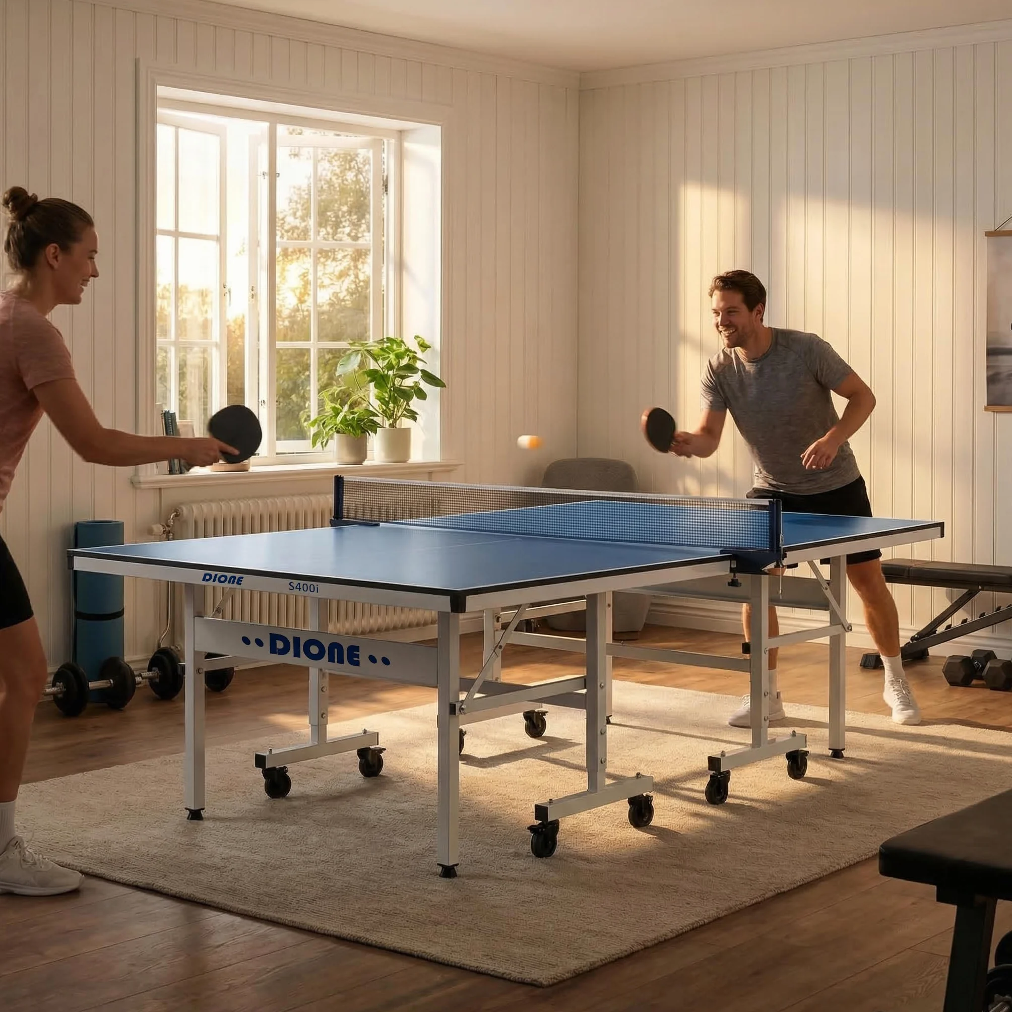 Dione S400i Mesa de Ping Pong Tenis de Mesa Azul 274 x 152 x 76 cm 70 kg