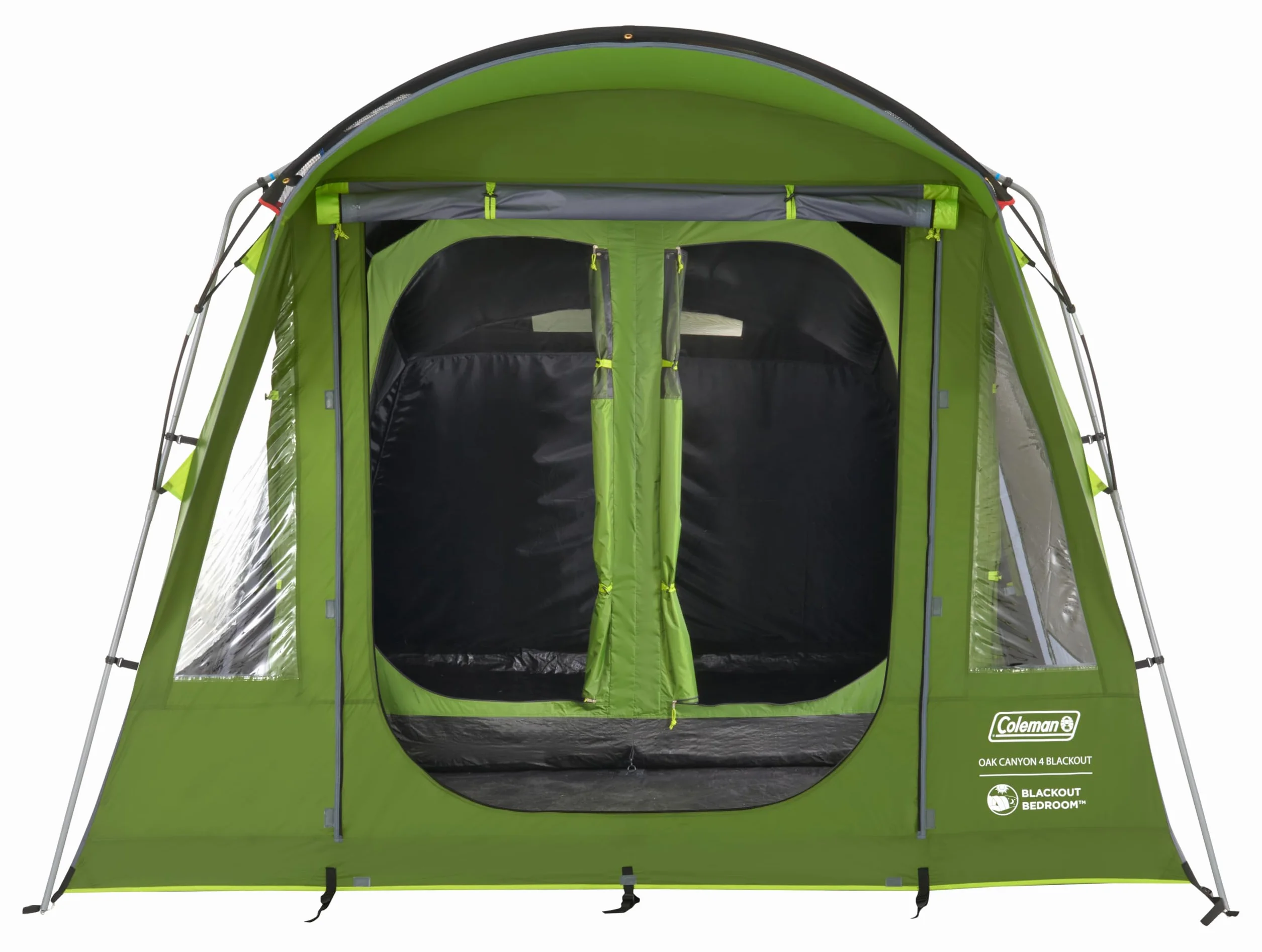 Coleman Oak Canyon - Tienda de campaña para 4 personas, túnel familiar para 4 personas con 2 dormitorios y sala de estar especiales oscurecidos, tienda de campaña para 4 personas, impermeable de 4500