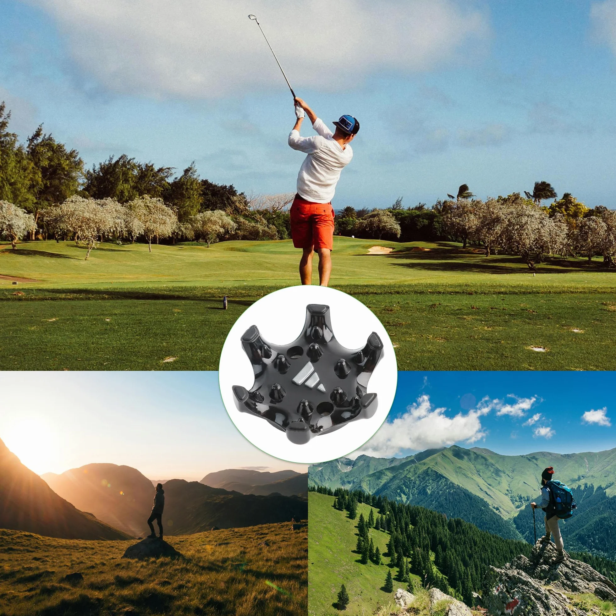 12 Reemplazo de Clavo de Golf, Negro Tacos para Zapatos, Rápida Repuestos para Proporcionar Estabilidad de Tracción y Comodidad
