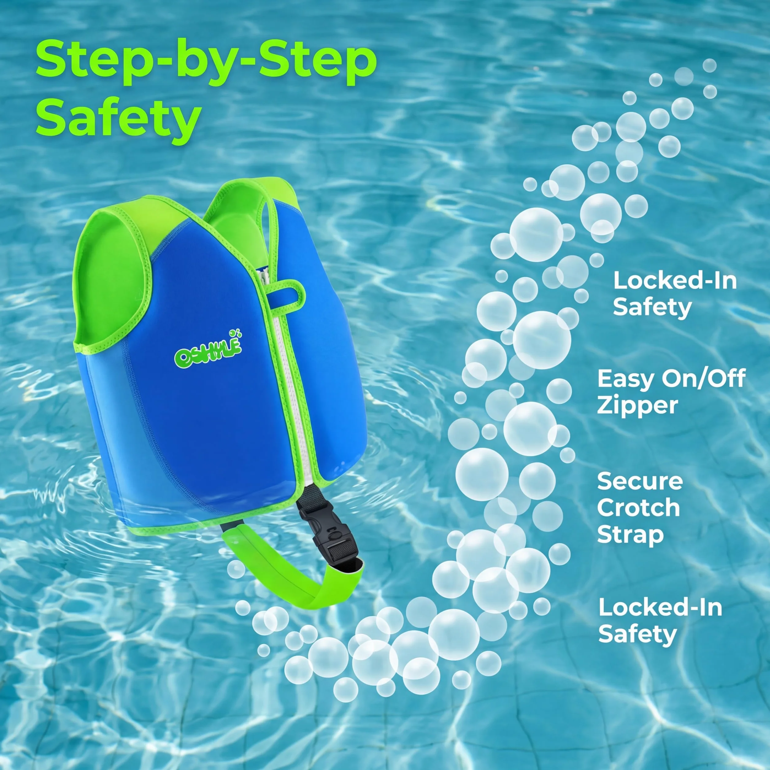 Chaleco de Natación de Neopreno Premium para Niños - Flotador de Aprendizaje