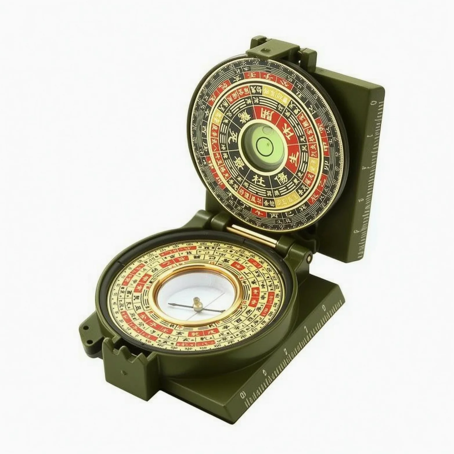 Brújula de Navegación Brújula Plegable Brújula Feng Shui Brújula de Orientación Brújula Portátil con Anillos Concéntricos y Marcas en Grados en