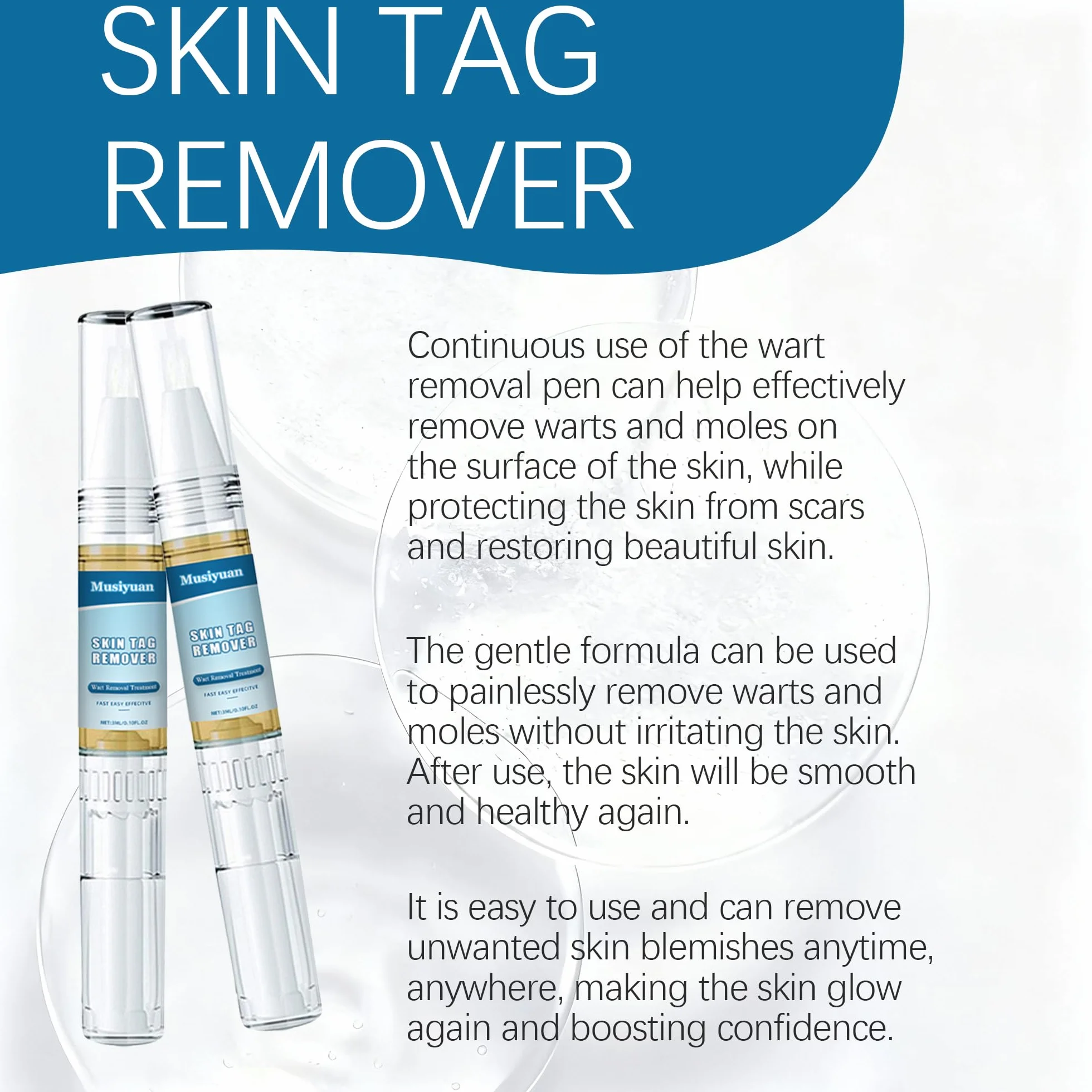 Kit removedor de verrugas para cuerpo y manos, paquete de 2