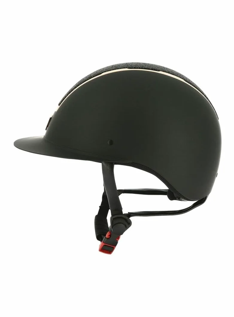 Ekkia EQUITHÈME Glint Mat - Casco de equitación, color negro y rosa