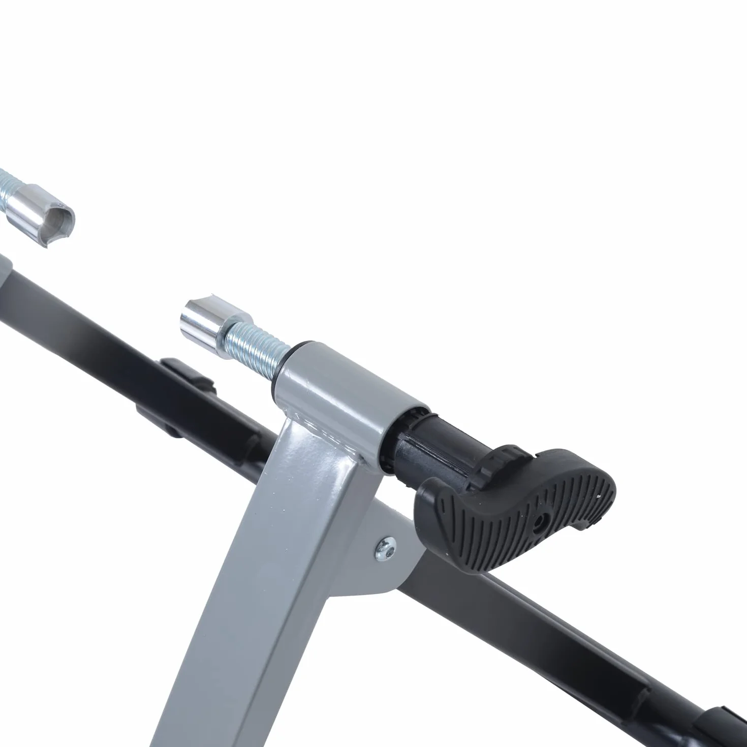 HOMCOM Rodillo de Entrenamiento Magnético para Bicicleta Cicloentrenador Plegable 54,5x47,2x39,1cm Plata y Negro