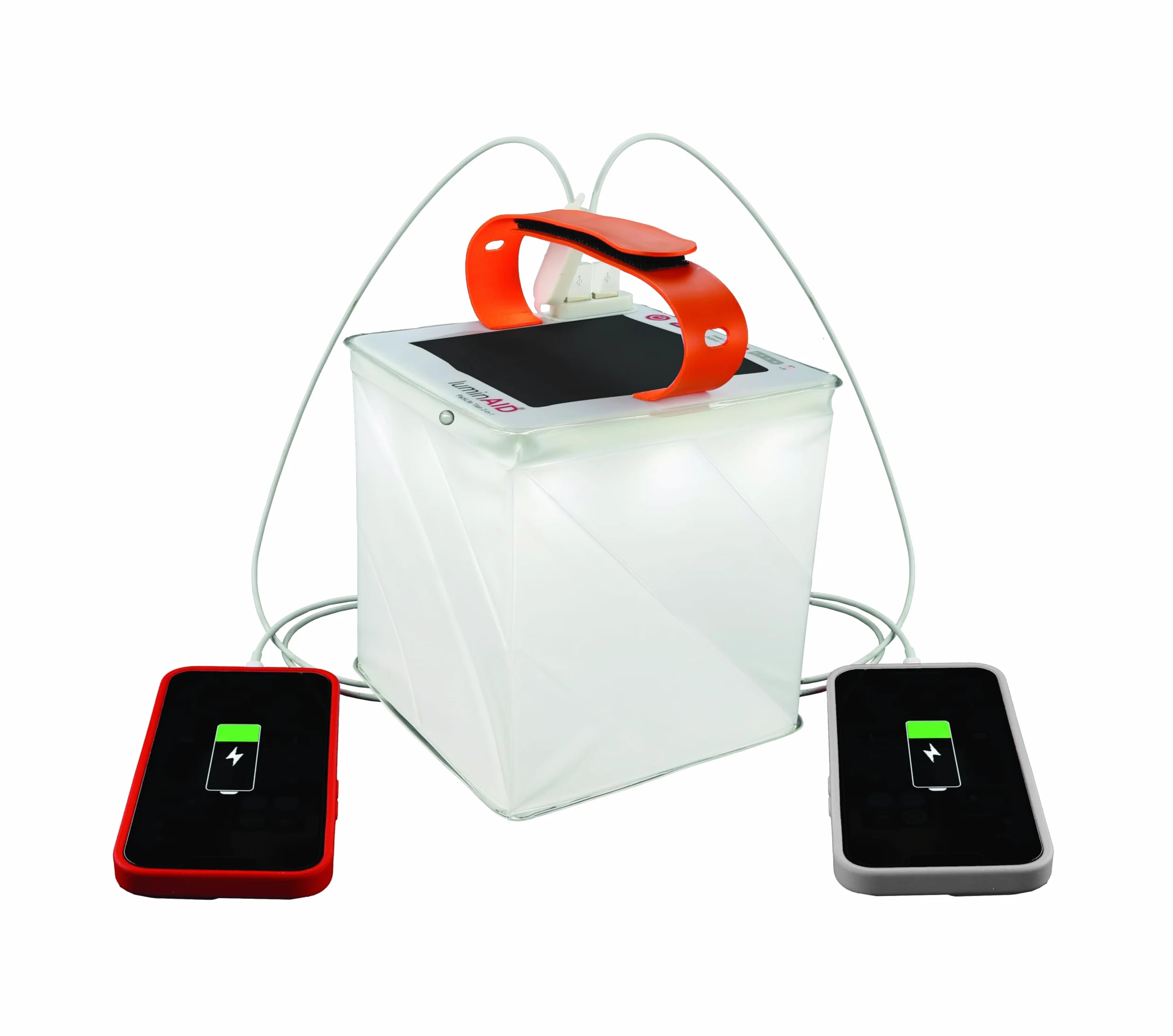 Luminaid Survivor Solar Lantern Duel - Cargador de teléfono 600 LMS máximo, 5 ajustes de luz, incluye giro de flash para inflar más de 130 horas de tiempo máximo de funcionamiento, recarga a través de