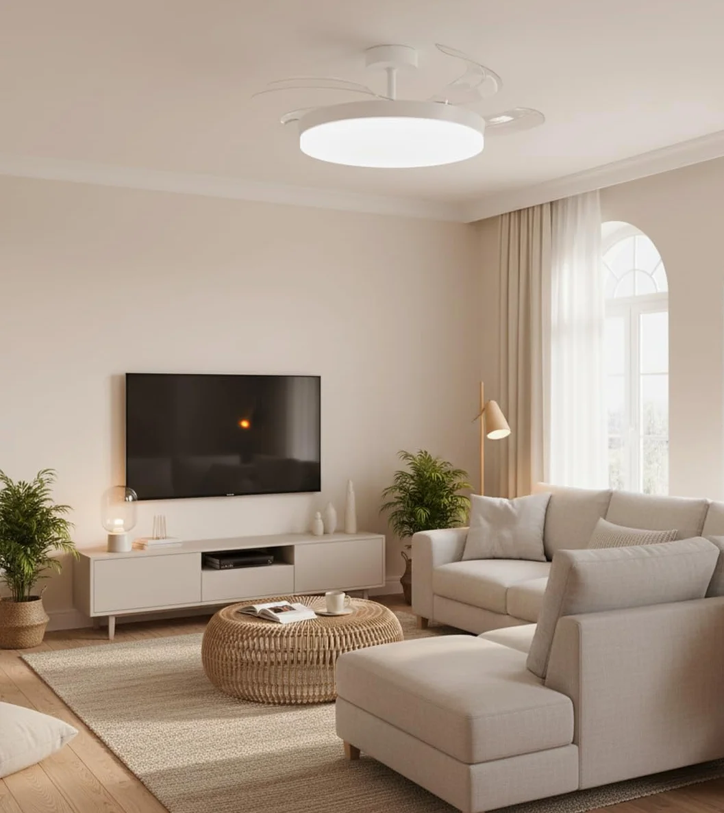 BEL AIR HOME Ventilador de Techo ARES Motor DC LED 36W Control Remoto 3 Aspas Plegables