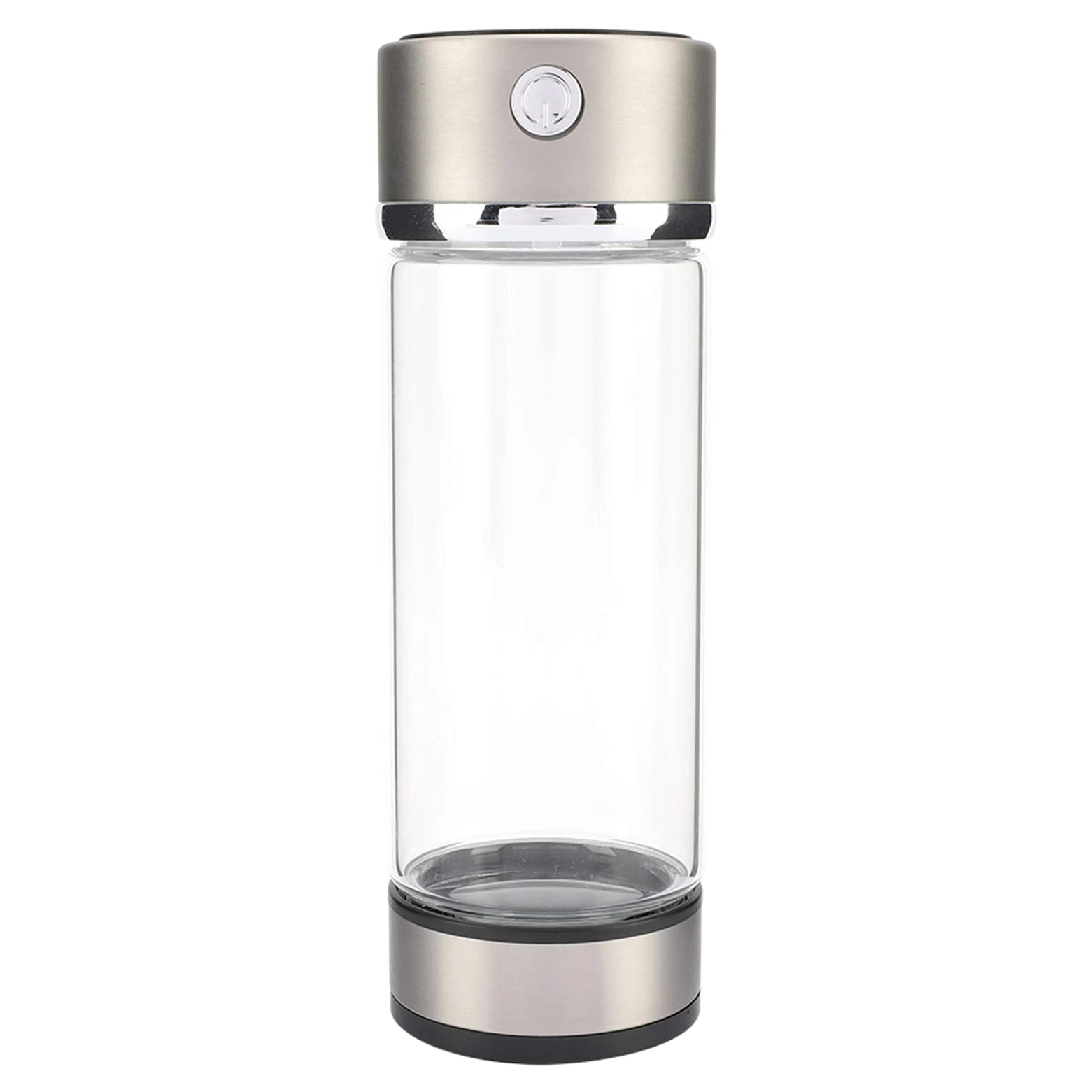 Generic Botella Purificadora de Agua de Hidrógeno con Carga USB, Taza Ionizadora Portátil con Vidrio de Alto Borosilicato de 420ml para Uso en Viajes y Oficinas