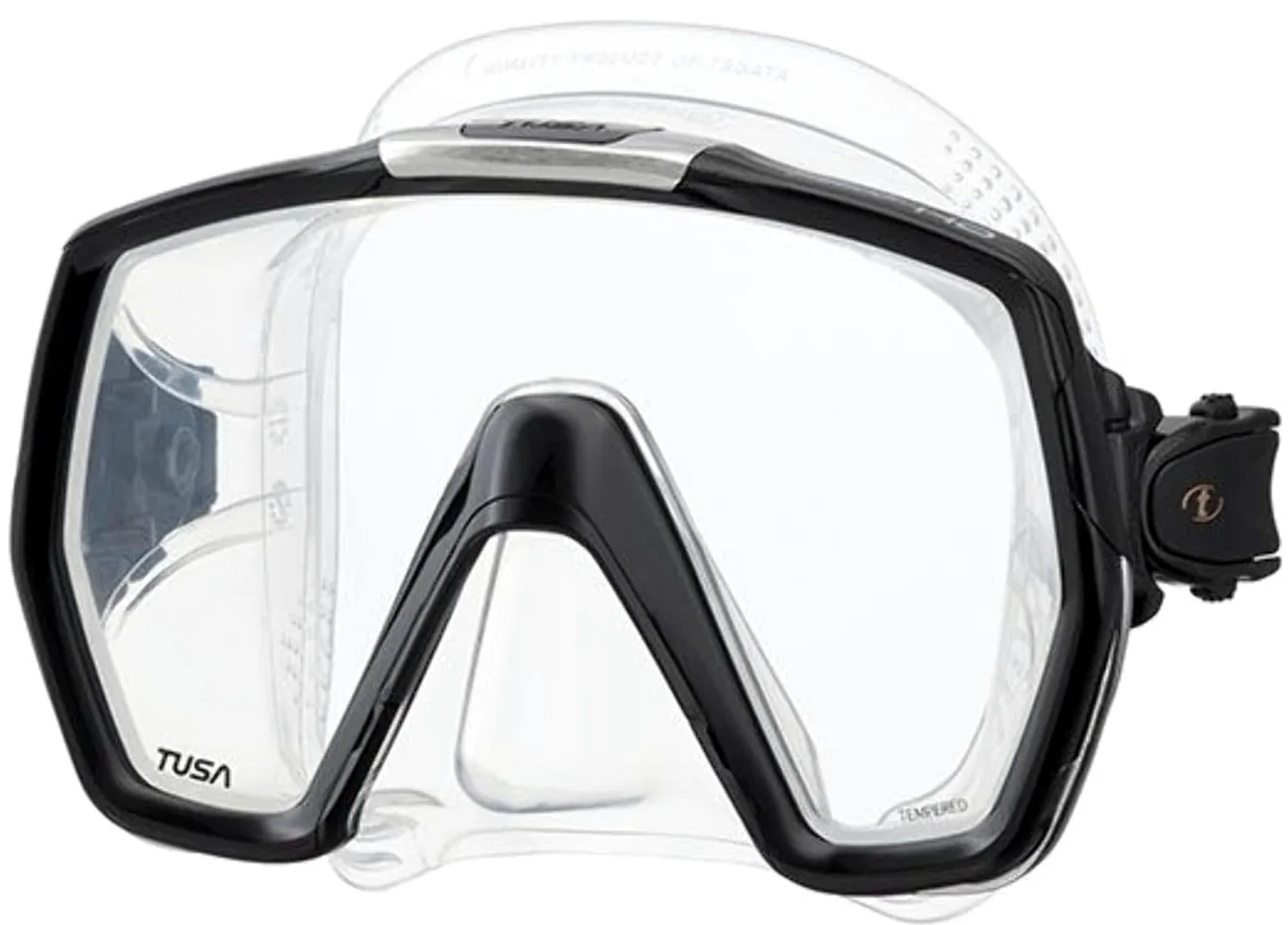 Tusa Freedom HD - Gafas máscara de Buceo y Snorkeling, Grande (Negro / Naranja)
