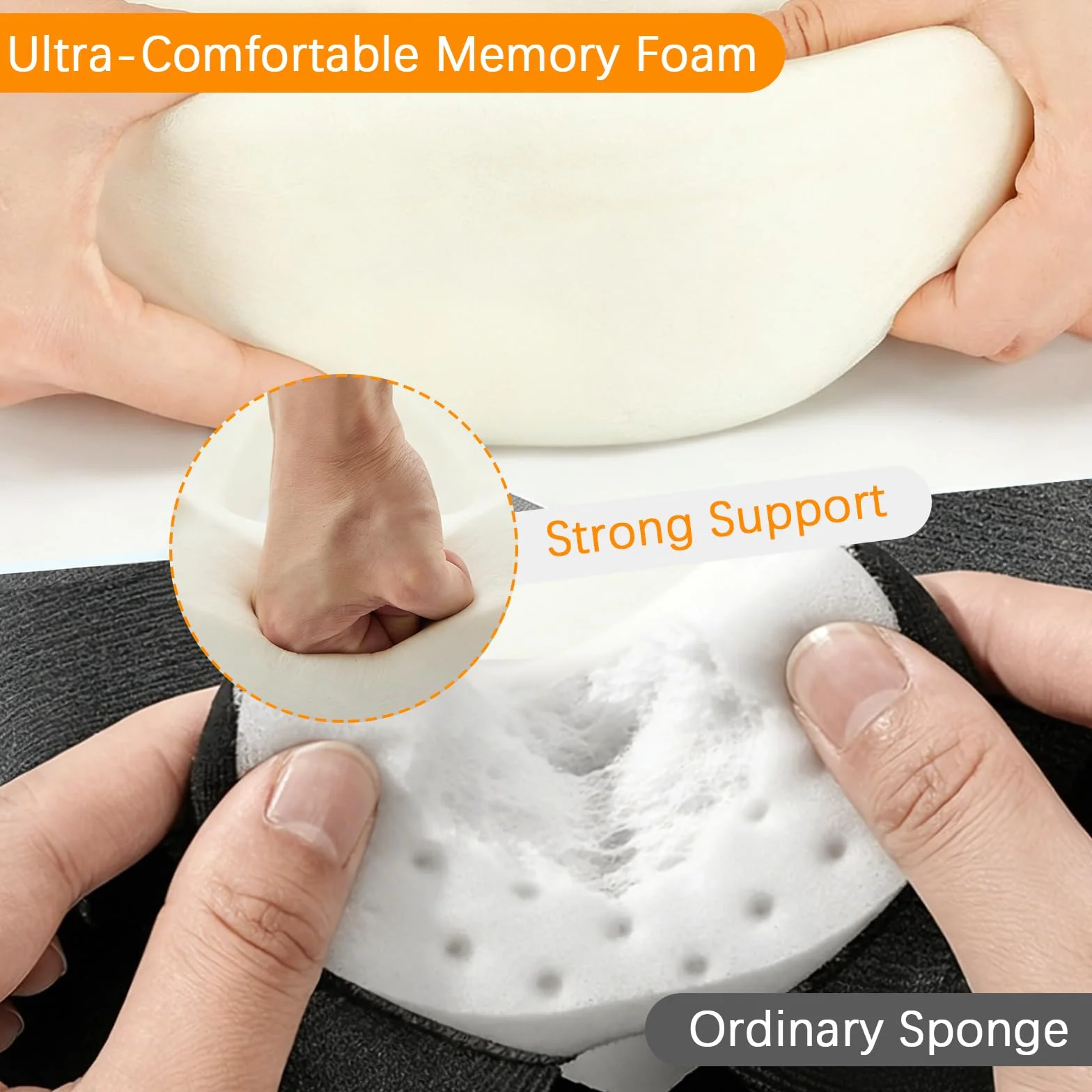 BRGD Reposacabezas de Masaje para Cama, Ajustable 180° con Soporte para Cojín Facial