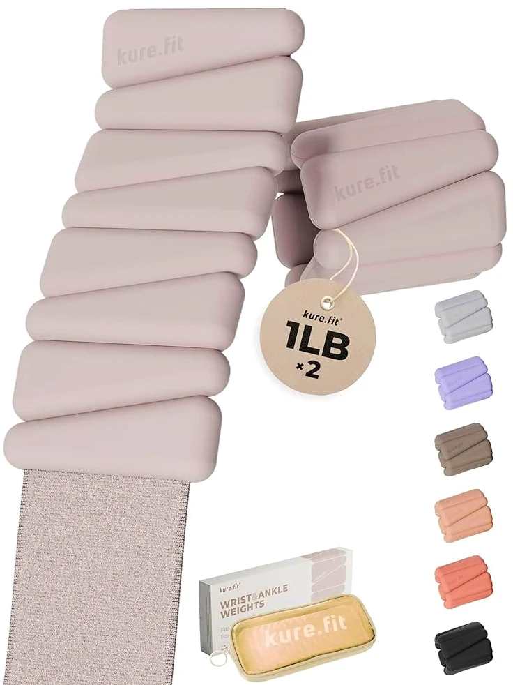 Brazaletes con peso, pesas ajustables para muñeca y tobillo para mujer, 2 libras cada una (juego de 2), pesas de tobillo para yoga, pilates y caminar, pesas de piernas y brazos para hombres