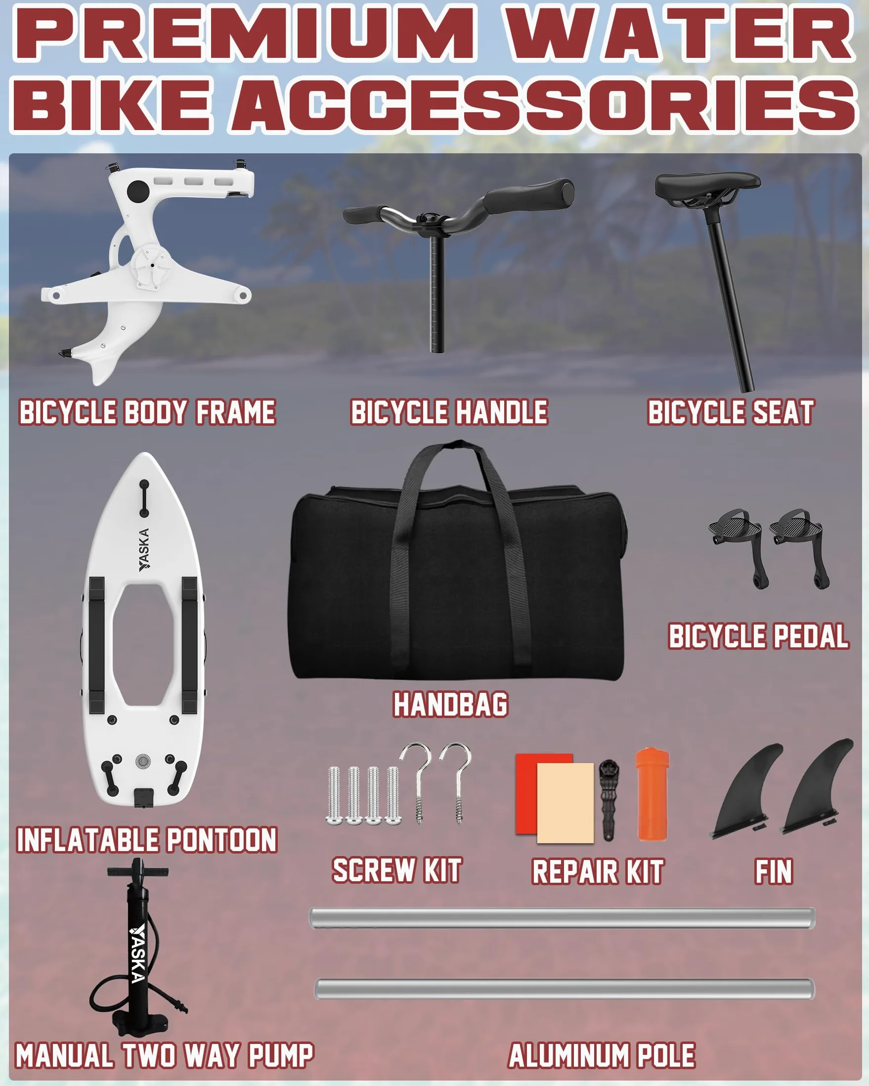 Water Bike Sea Bike Pedal Bike Recreational Surfing, Inflatable Kayak Bikeboat for Sport Fun Fishing, Water Bike Lake Bicycle Cycle Pedal Boat Inflatable Boat