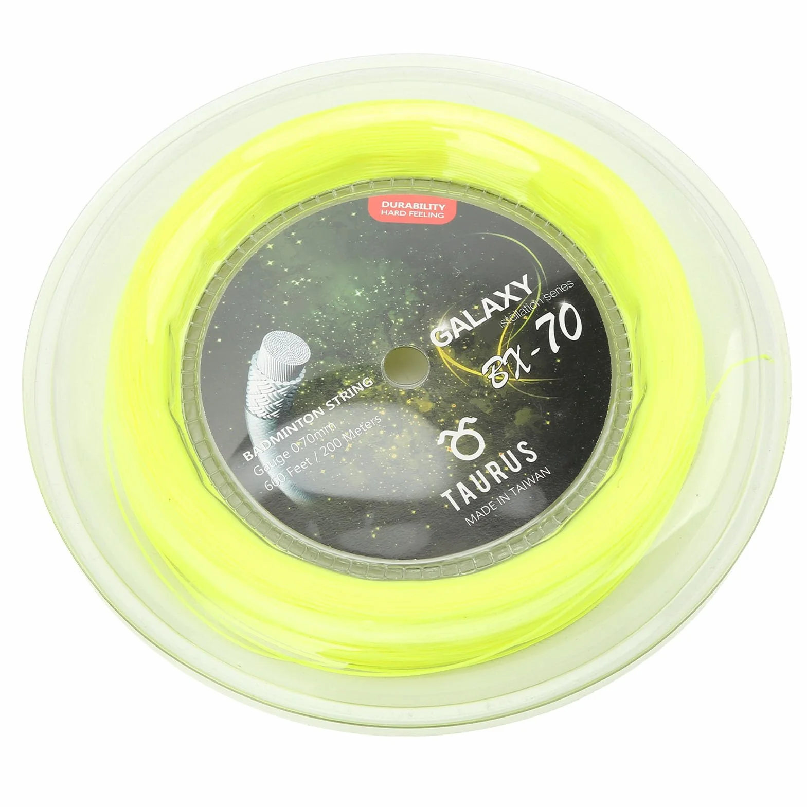 VGEBY Cuerda de Raquetas de Bádminton, Carrete de 200 M de Cuerda de Bádminton de Nailon de Alta Elasticidad de 0,7mm para Adultos y Jóvenes 7 Colores