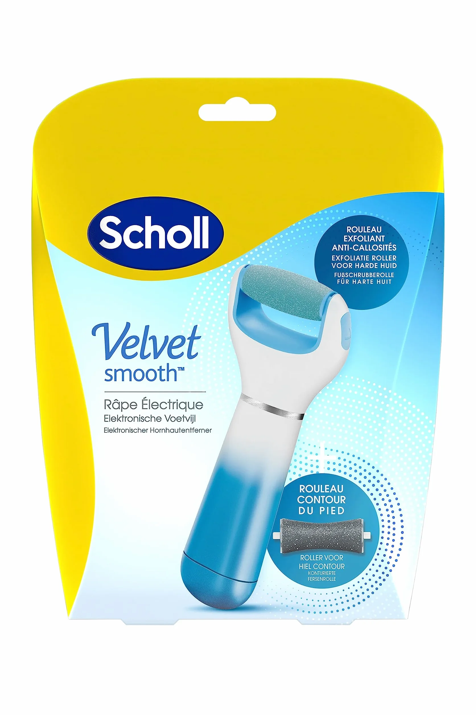 Scholl Velvet Smooth Aparato de pedicura eléctrico con Marine Minerals Azul