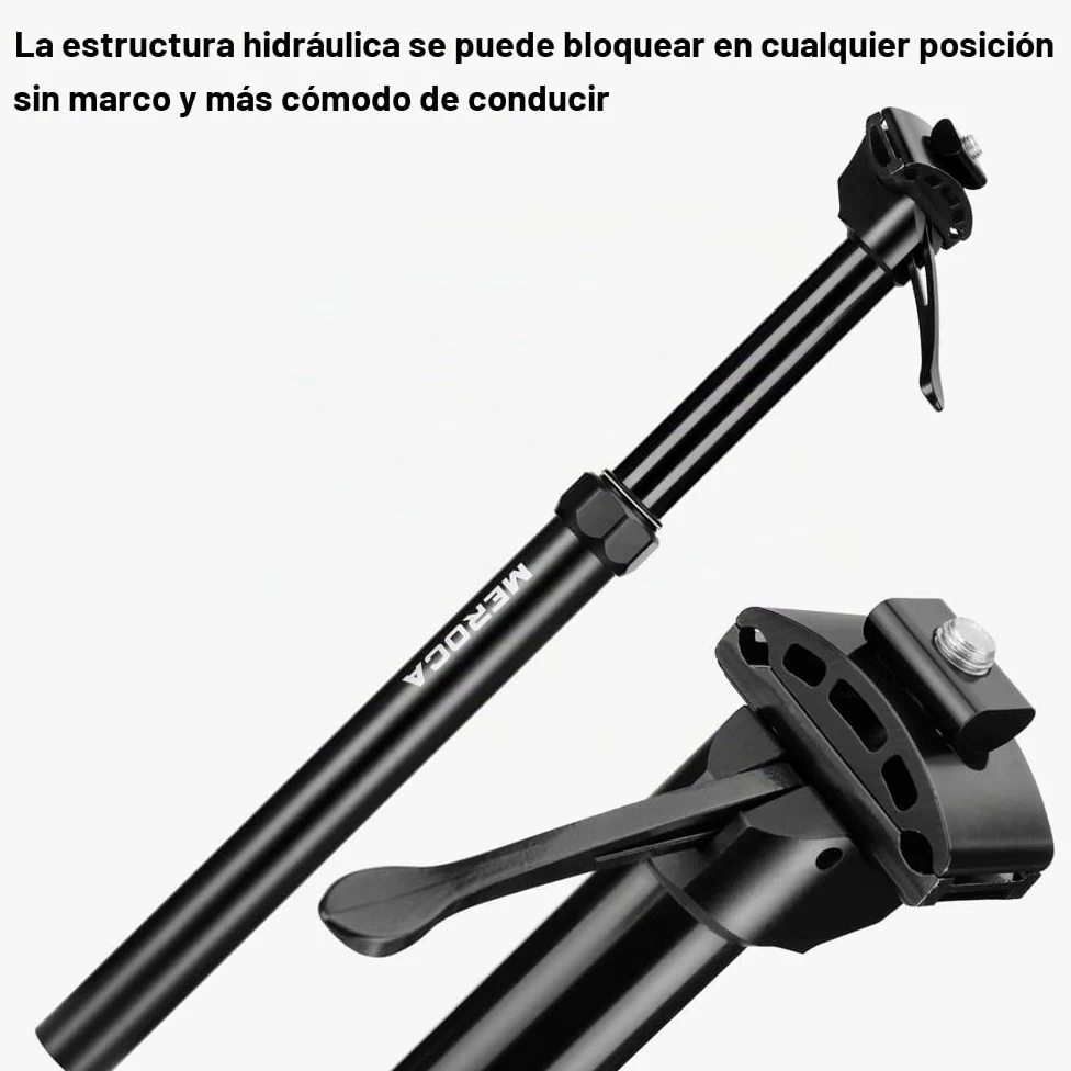 Tija de sillín telescópica para Bicicleta, Tubo de sillín de Bicicleta de Altura Ajustable de 30,9/31,6mm, tija de sillín hidráulica de aleación de Aluminio, Accesorio para Ciclismo