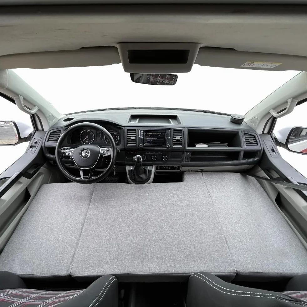 Colchón Plegable para Volkswagen VW T4, T5, T6 y T6.1 Transporter, Multivan, Caravelle, California Beach, Eurovan, Ocean, Camper Van