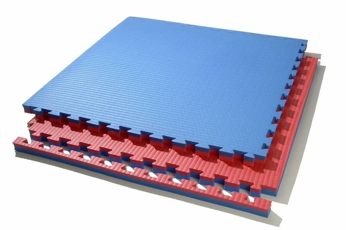 Tatami Artes Marciales 6 m² Grosor 2 cm Azul/Rojo Grupo Contact