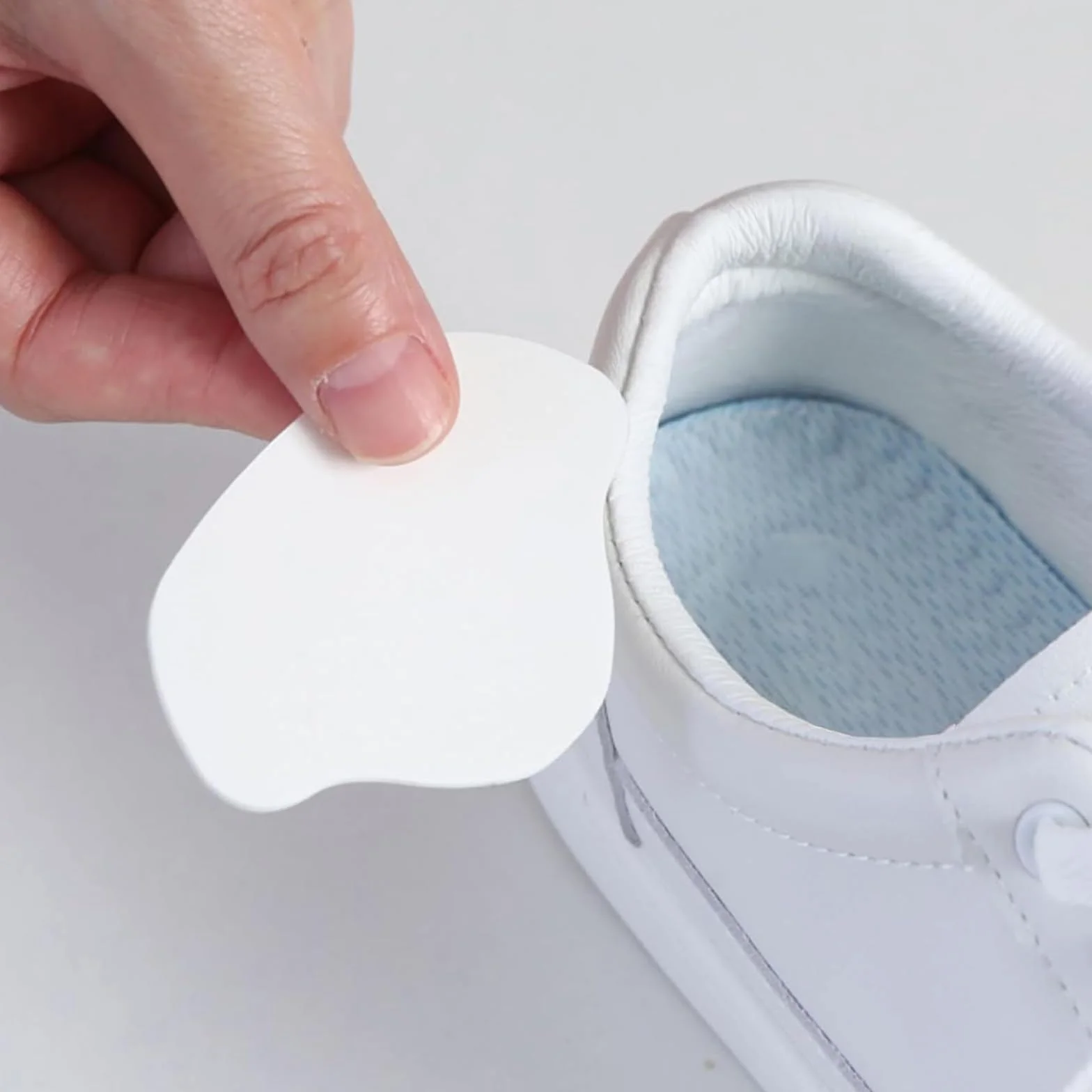 Parches para reparación de zapatillas adhesivo talón agujeros Blanco