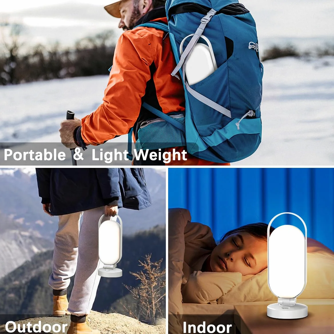 Hapfish Luz Camping Recargable, 5000mAh Lampara Solar Camping, Accesorios Camping, Portatil Plegables Impermeables, Linterna LED Sin Cable para Tienda, Emergencia, Interior, Exterior, Campismo