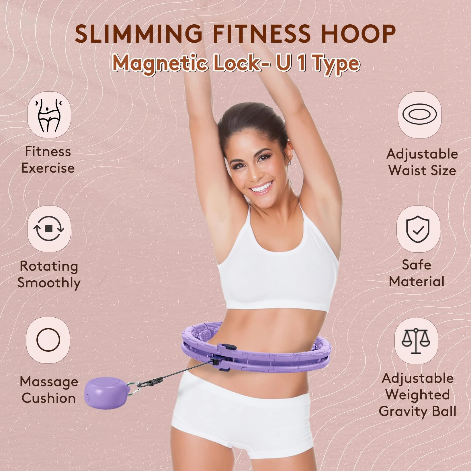 Hula Hoop con 30/12 nudos, bloqueo magnético mejorado para pérdida de peso de adultos, aro infinito, talla grande, niños y adultos, hogar al aire libre, ejercicio de fitness, tóner