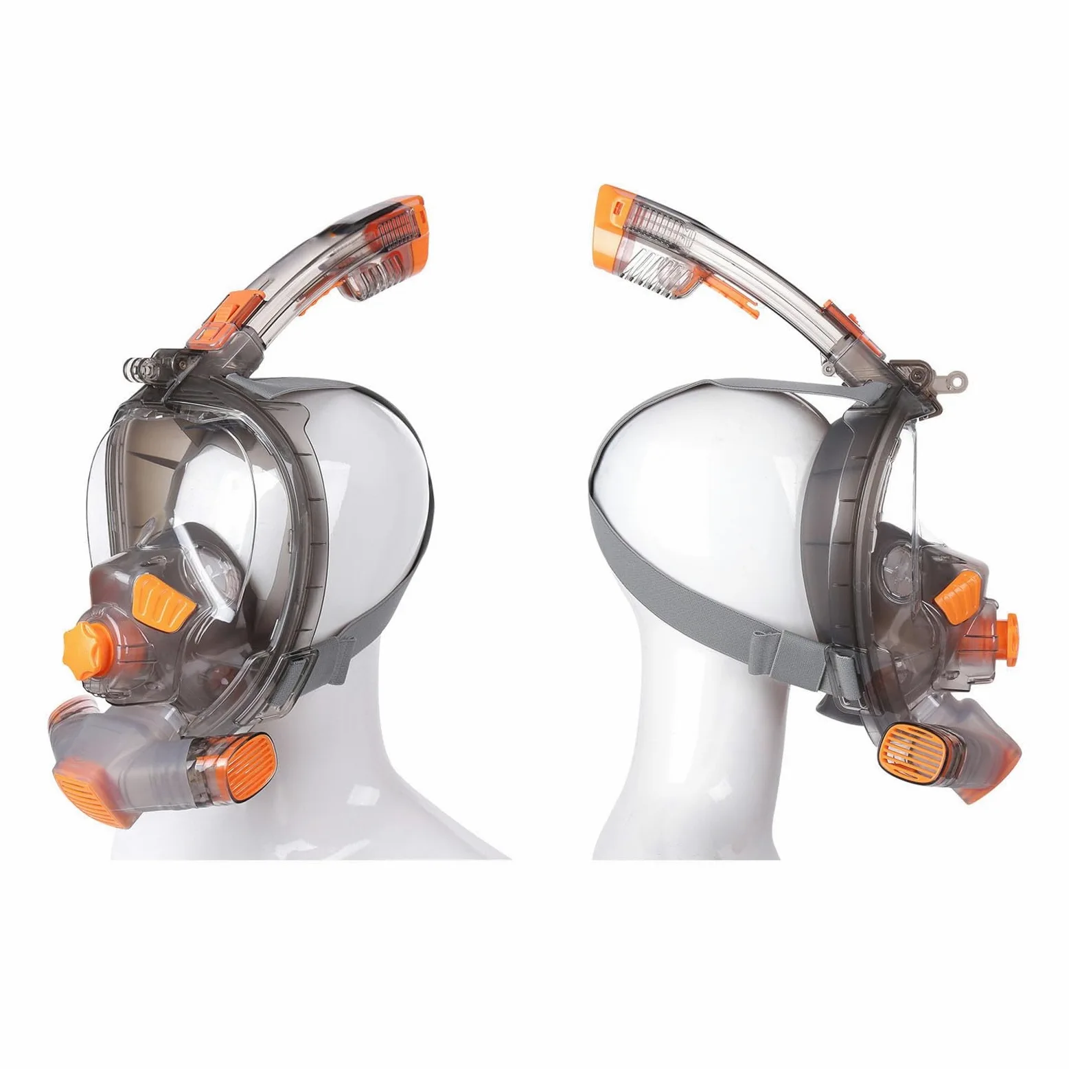 Gafas de Snorkel Plegables Panorámicas de Cara Completa con Tubo de Respiración para Buceadores de Silicona para PC