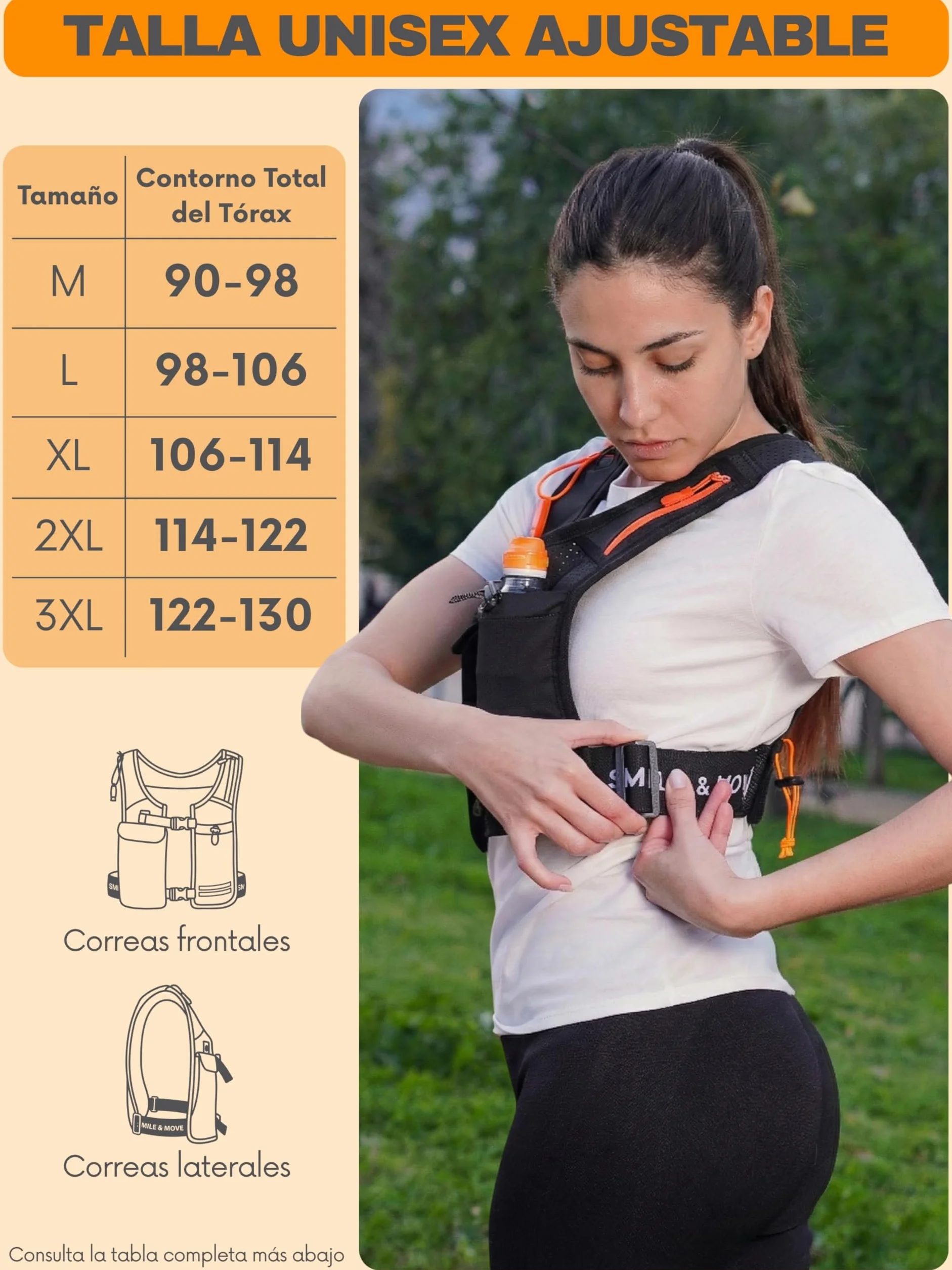 Chaleco Running Seguridad Hombre Mujer Ligero Sin Rebote 7 Bolsillos Transpirable Reflectante