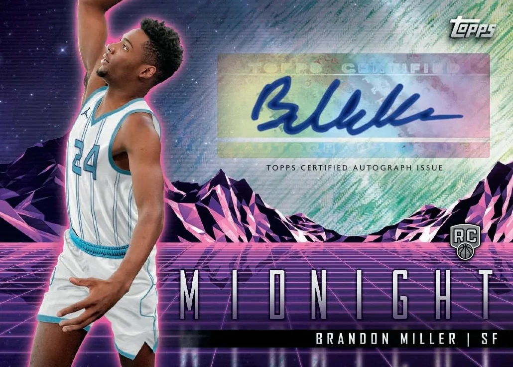 Caja de Tarjetas coleccionables de Baloncesto Midnight 2023/24 (3 autógrafos cromados por Caja de Pasatiempos)