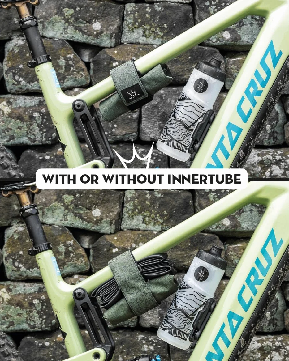 Peaty's Holdfast Bolsa Portaherramientas para Bicicleta - Impermeable con Sistema Antideslizante y Bolsillo con Cremallera, Organizador Reflectante para Herramientas de Ciclismo sin Mochila - Negro
