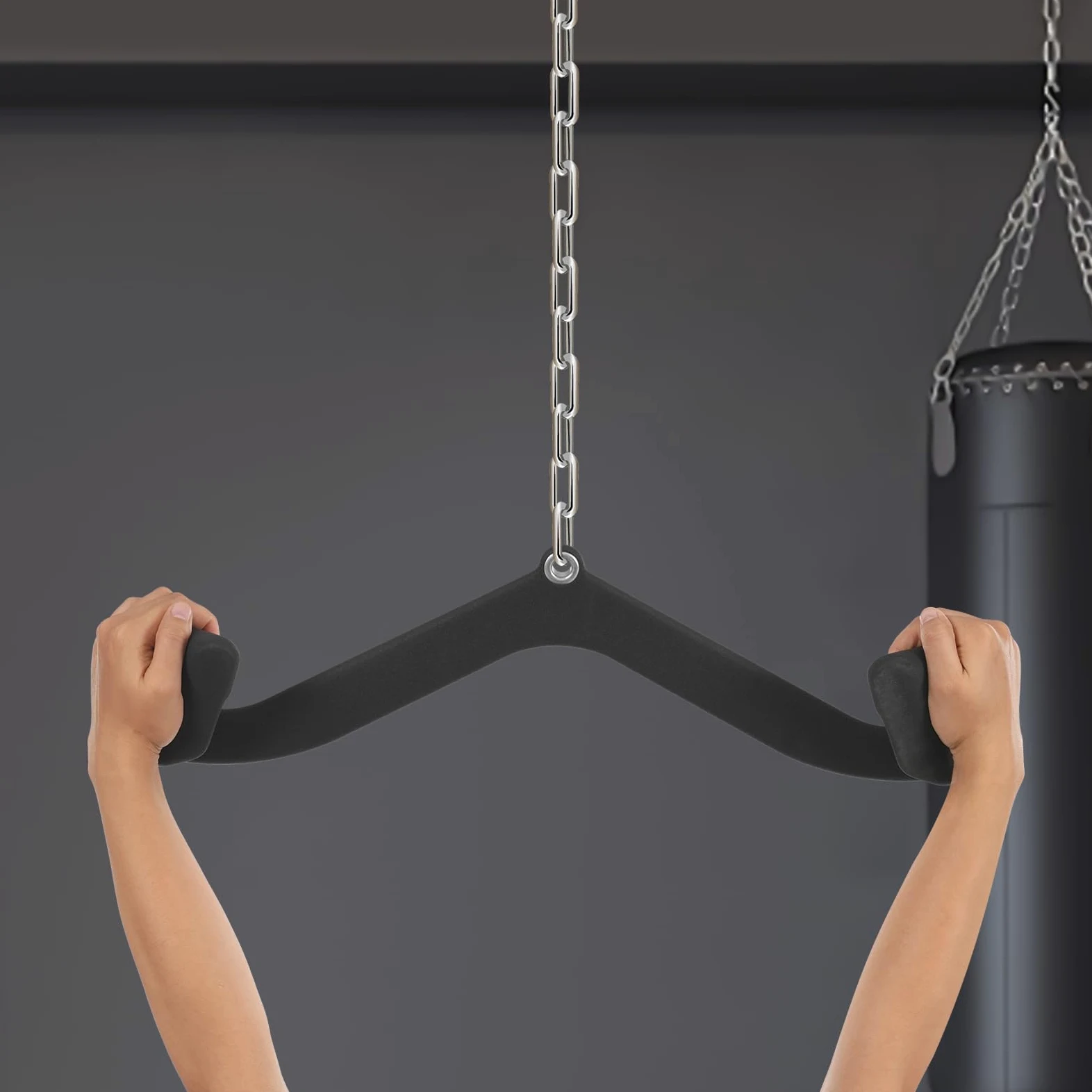 7 barras Lat Pull Down Bars Set V Form Pull-Down Kabelzuggriff Latzug-Aufsätze Ergonomischer Griff für Krafttraining am Rücken Bizeps-Curl, Trizeps-Latzugstange