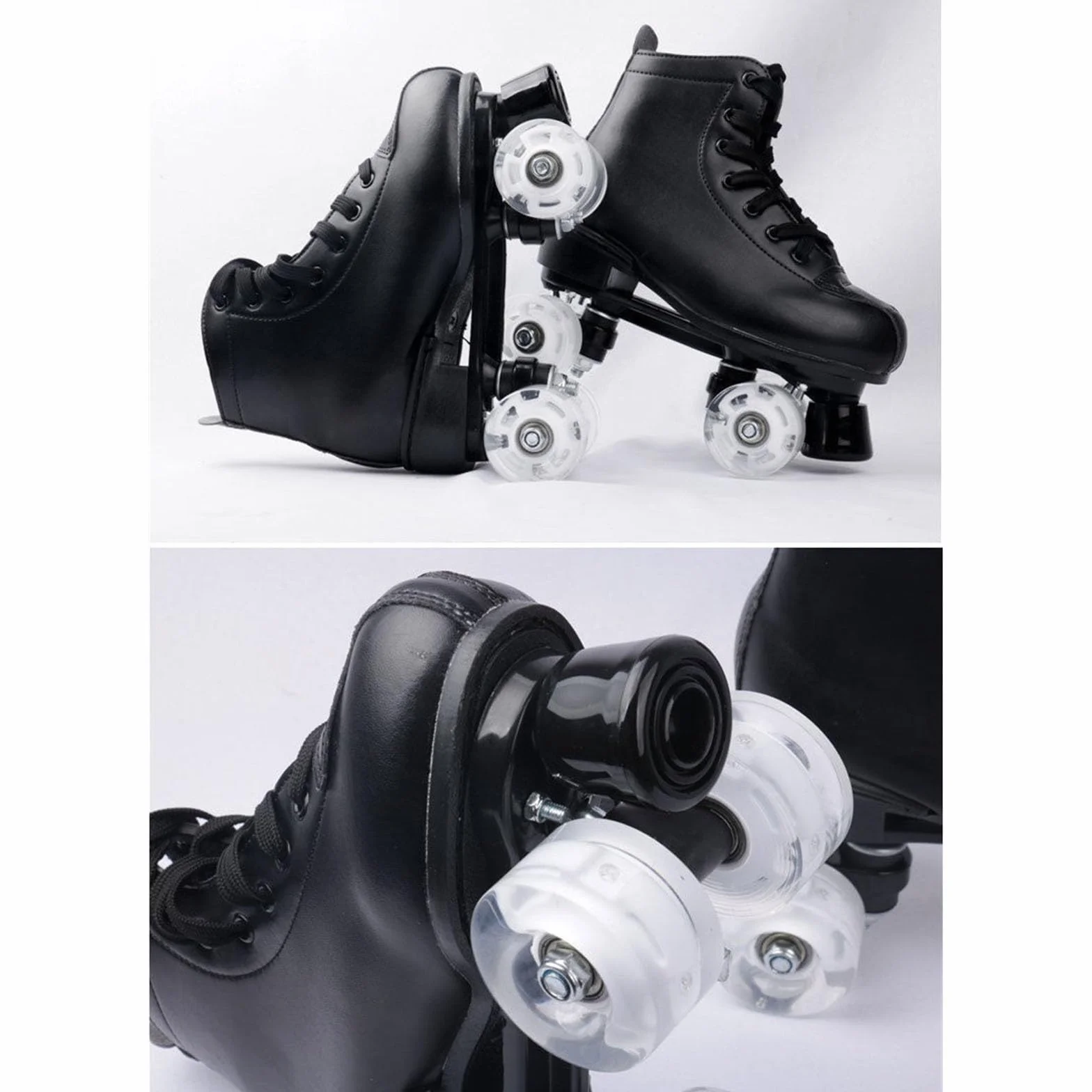 Patines Cuatro Ruedas Adulto Mujeres Hombres Elegante Exterior Deportes Negro 45 EU