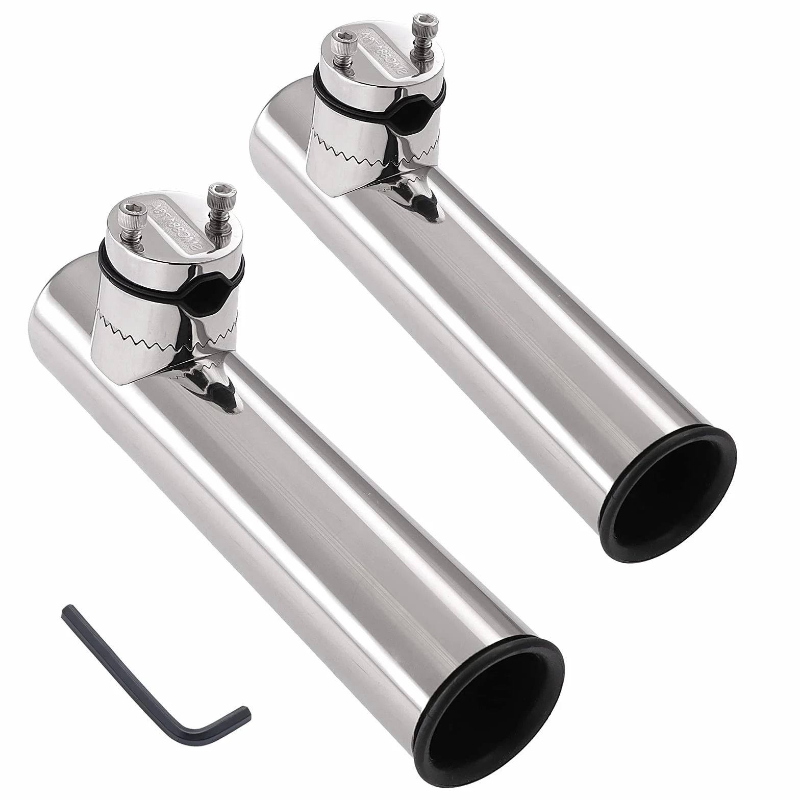 Geloo Soporte de caña de pescar de acero inoxidable marino ajustable 22-26 mm para barcos yates