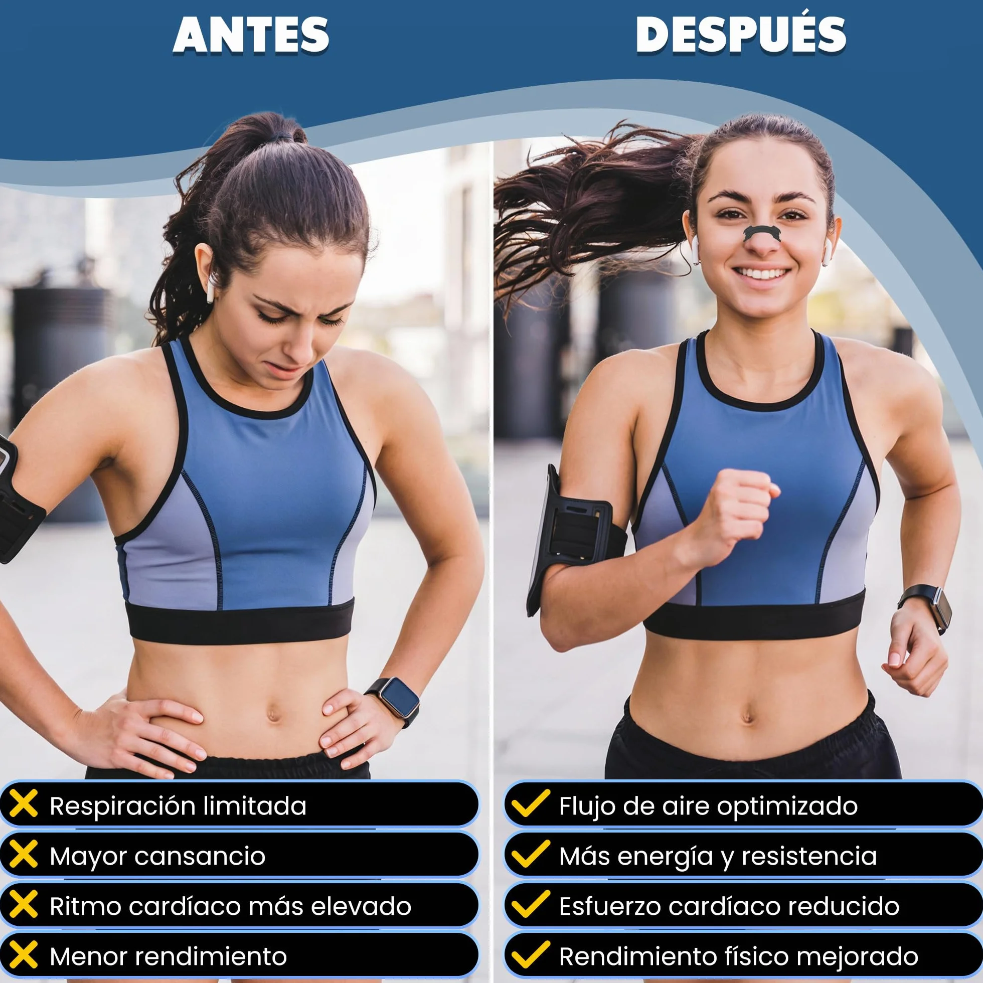 HASLOM Tiras Nasales Deportivas Antironquidos 30 Unidades