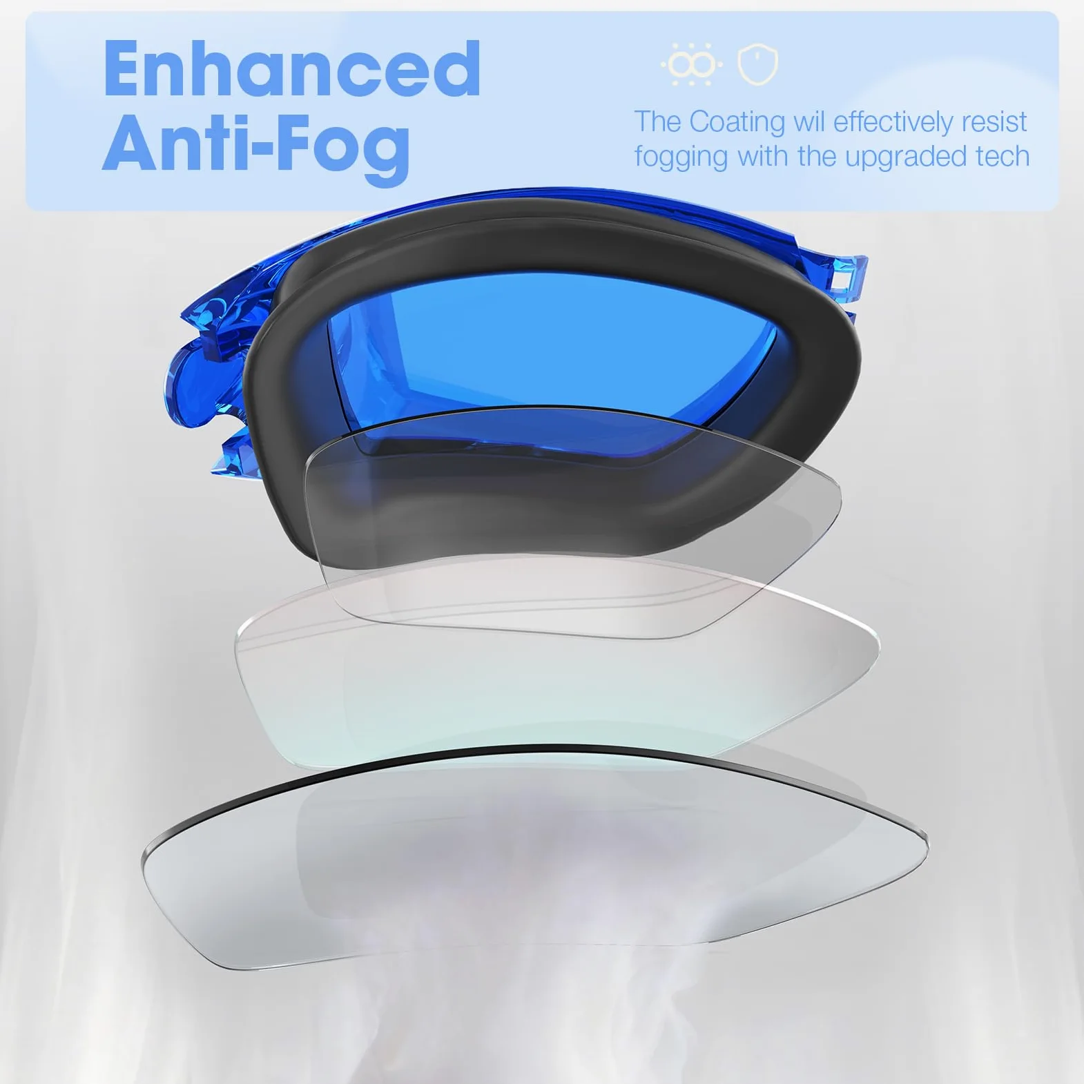 MAMBAOUT Gafas de natación, paquete de 2 gafas de natación antivaho, sin fugas, protección UV para hombres, mujeres, adultos y jóvenes