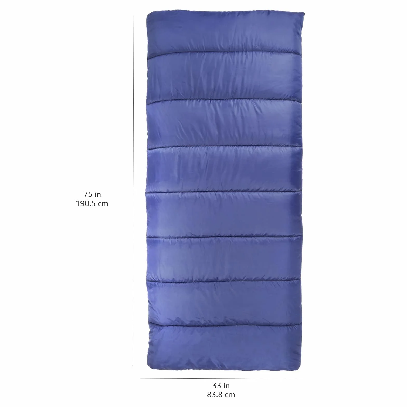Amazon Basics Saco de Dormir Ligero, 4 Estaciones, para Clima Frío y Cálido, Camping y Senderismo, 190 x 83 cm, Azul
