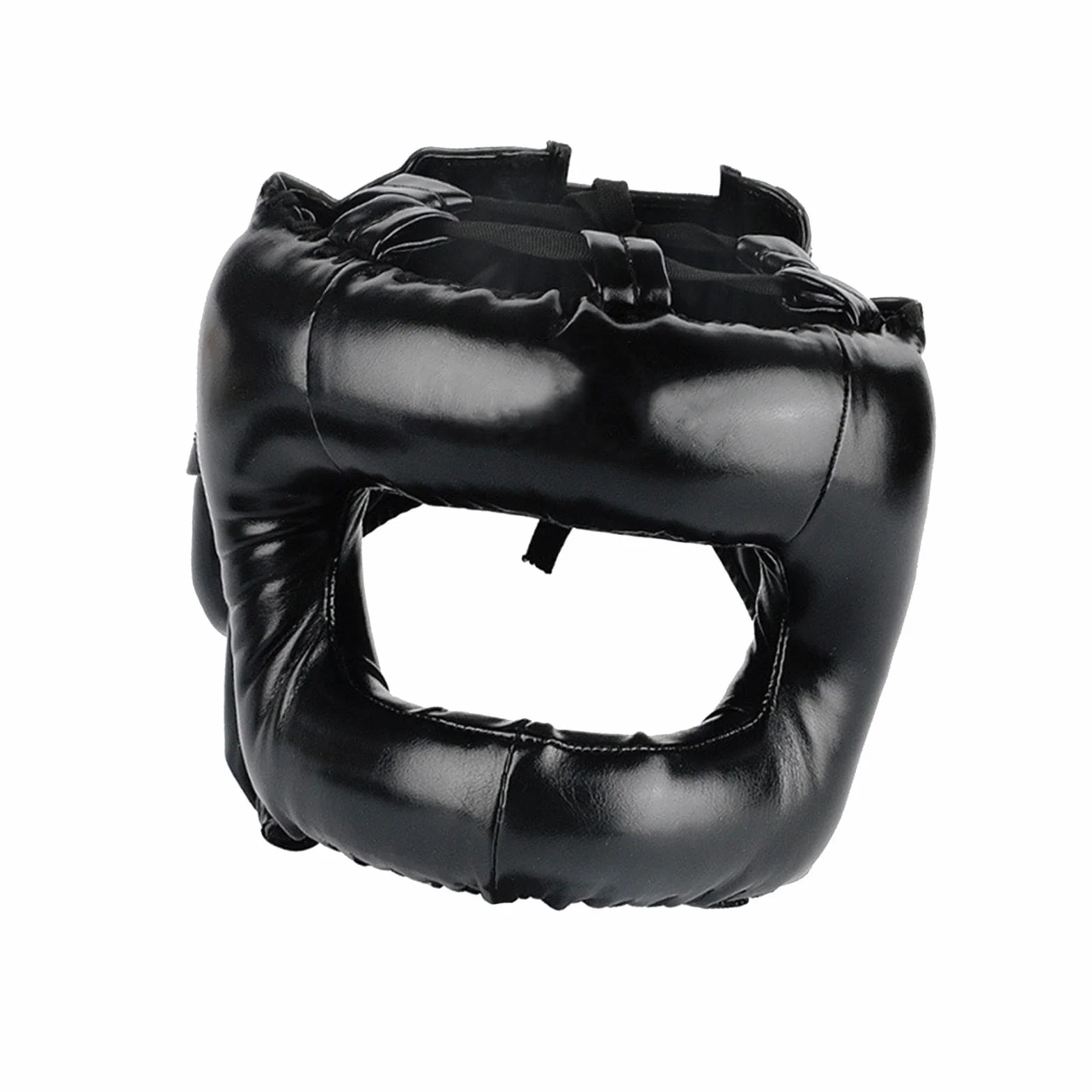 Casco de Boxeo para Adultos Ajustable Negro Kickboxing MMA