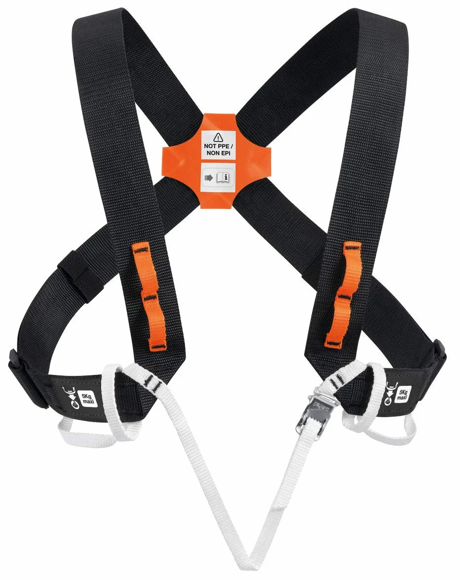 PETZL Explo Tirantes posicionamiento Croll Negro Naranja