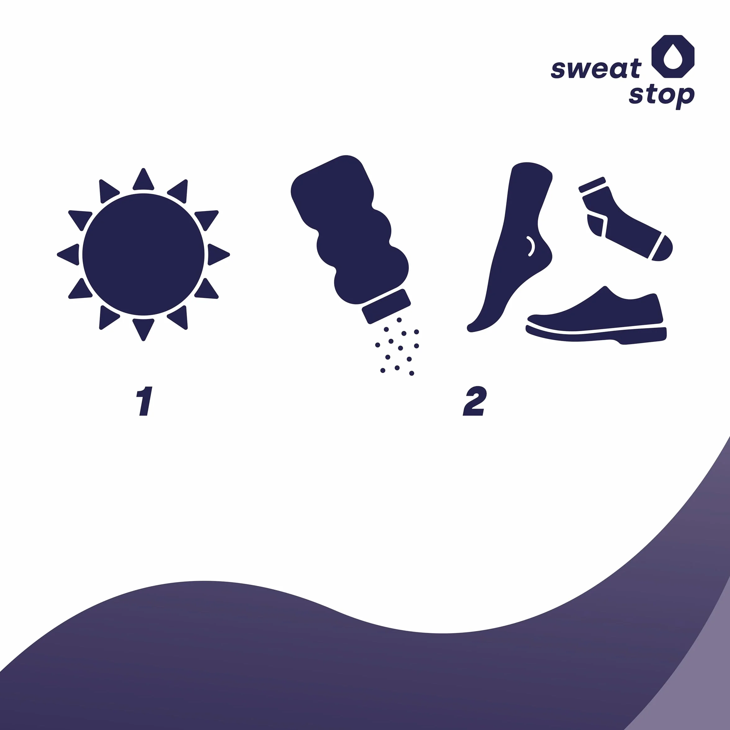 SweatStop® Mentol en polvo contra la transpiración de pies secos 100g