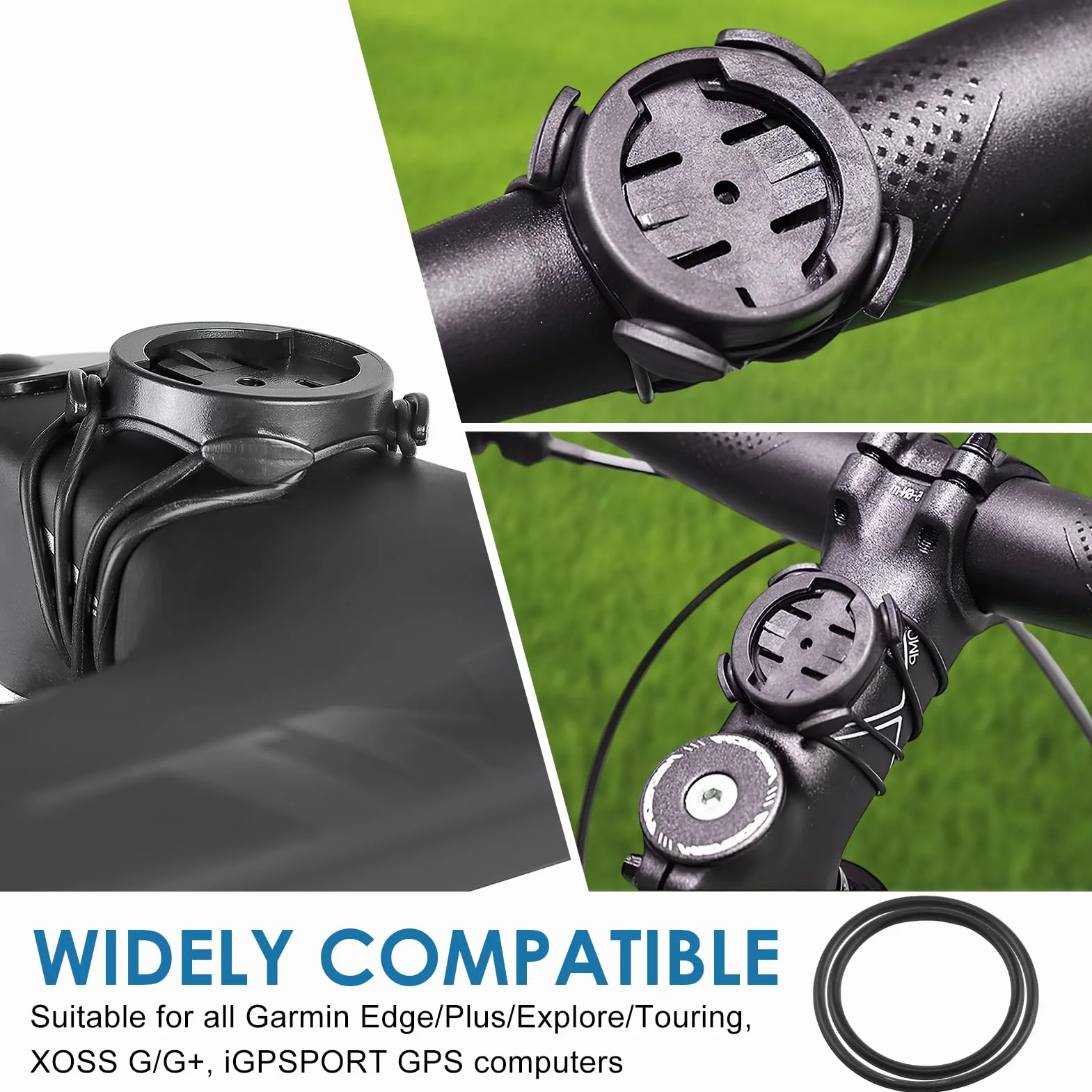 Soporte para bicicleta de cuarto de vuelta compatible con Garmin | Bryton | XOSS | iGPSPORT | Ordenador GPS Bicicleta para Garmin Edge 130 200 500 510 520 530 iGPSPORT iGS50