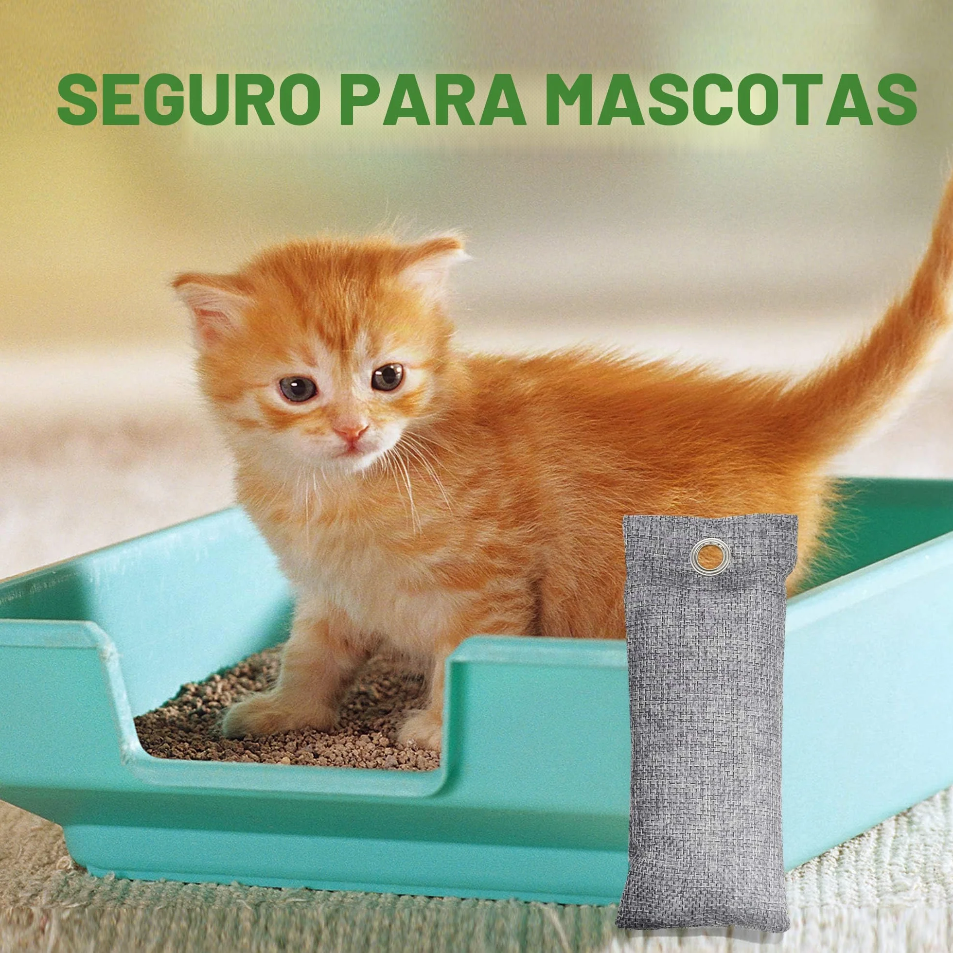 Bolsas Purificadoras de Aire de Carbón de Bambú Paquete 16 Bolsas Carbón Activado Absorbente Olores