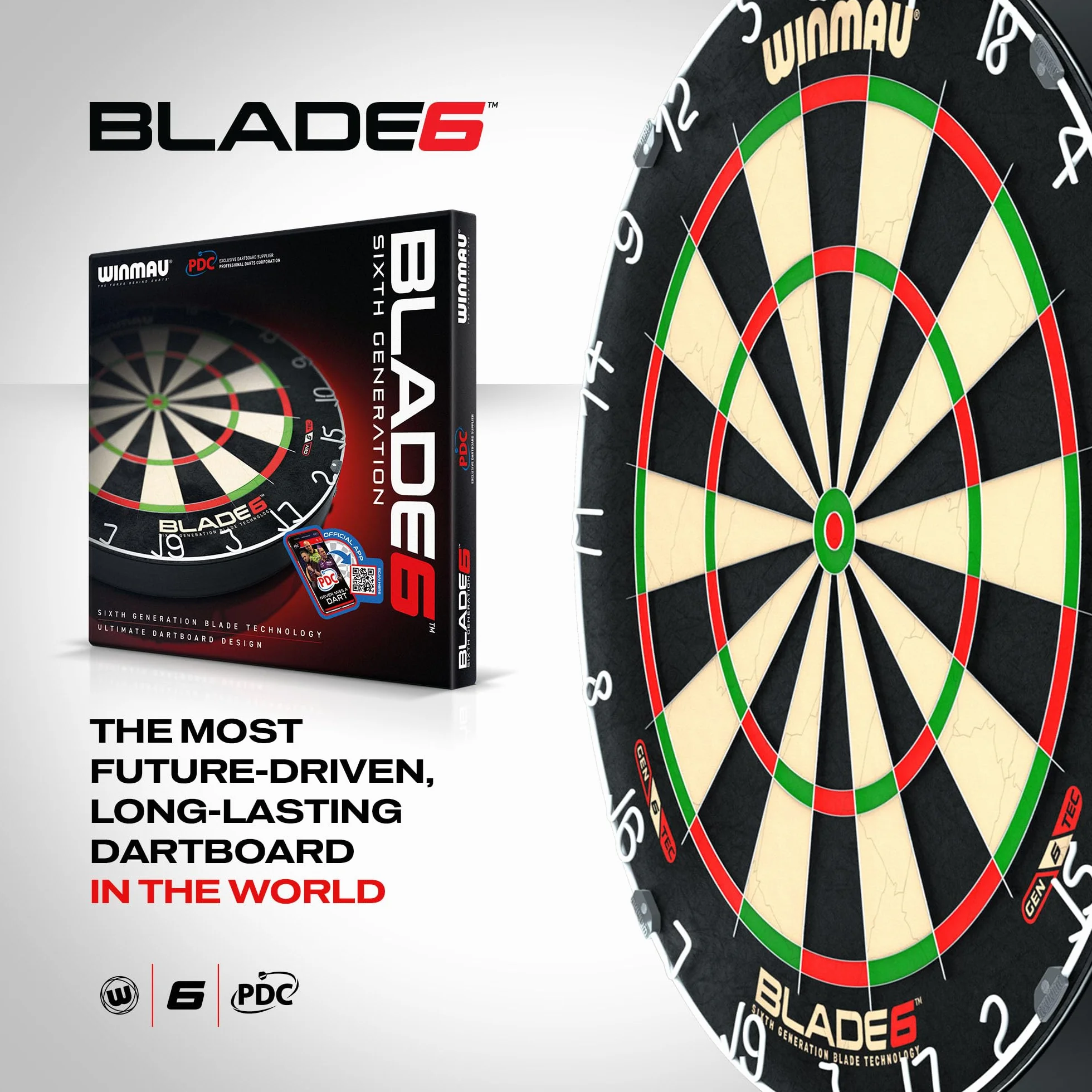 WINMAU Blade 6 Professional Bristle Dartboard Official Tournament