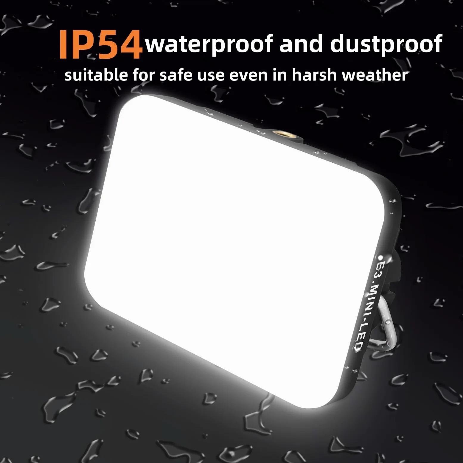 DOTWISE Linterna de camping recargable, 50000 mAh, máximo 850 lm, 6 modos de atenuación continua y 3 opciones de montaje, IP54 impermeable, luces de camping para cortes de energía, senderismo