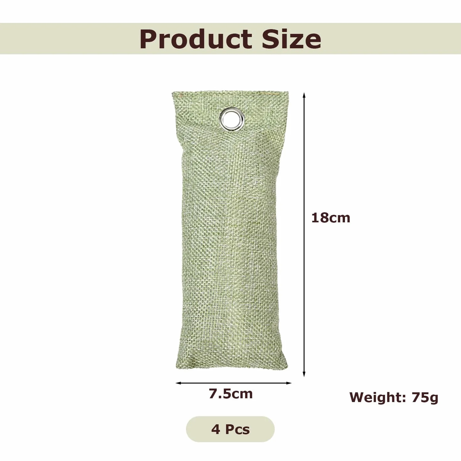 Bolsa de Carbón Activo de Bambú, Neutralizador de Olores para Zapatos, Purificadora de Aire