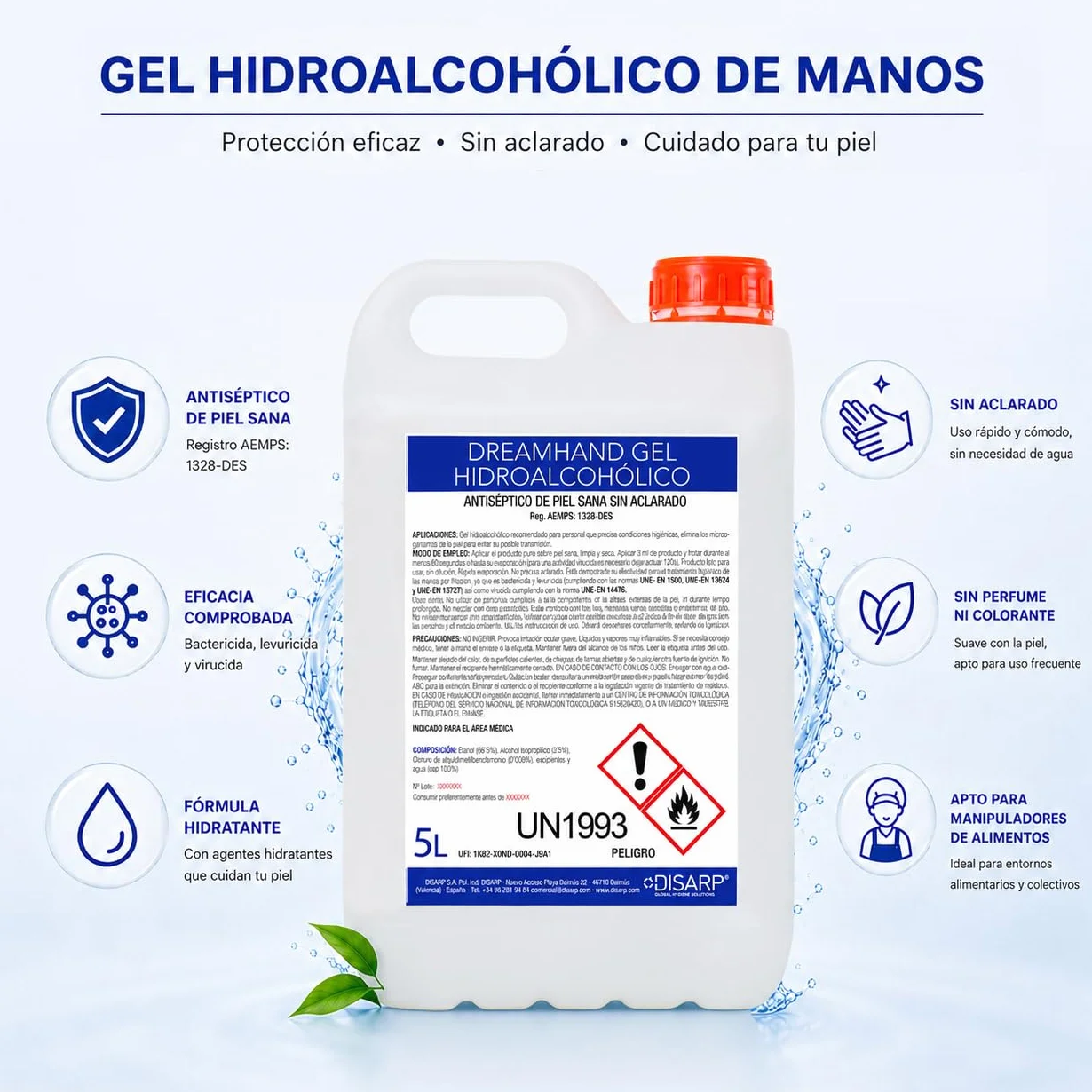 Gel Hidroalcoholico Higienizante Secado Instantaneo