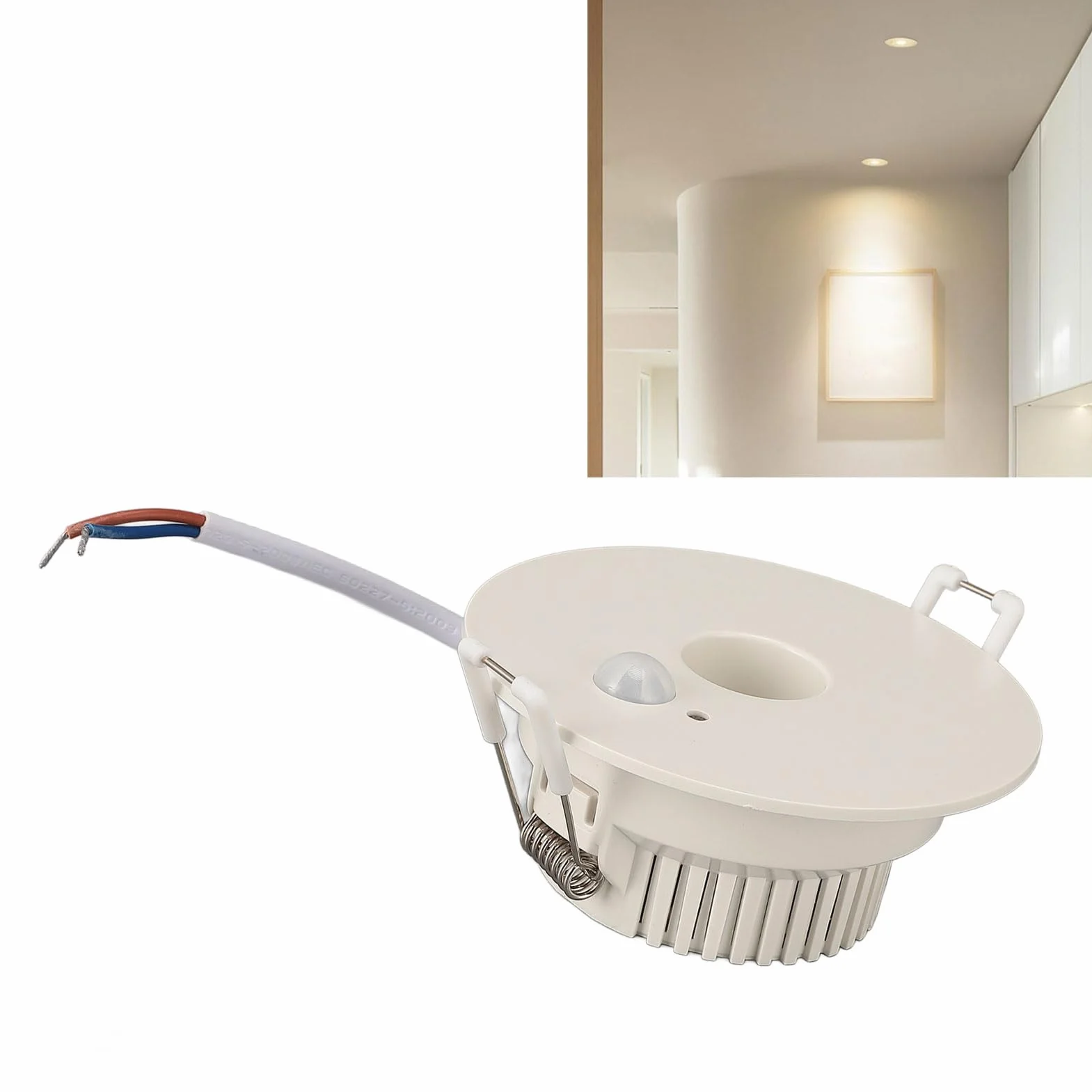 Foco Empotrable LED 9W con Sensor de Movimiento 120° 3-6m