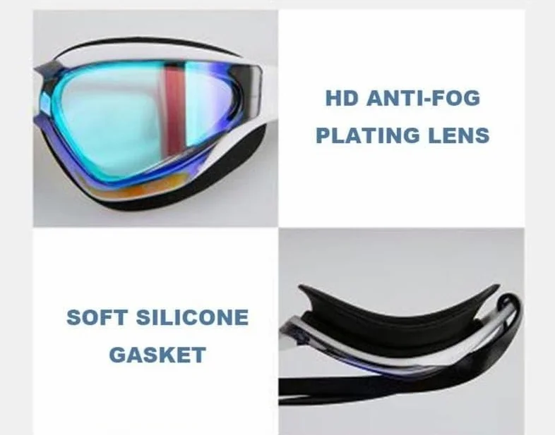 Gafas de Buceo Profesionales con Revestimiento antivaho, Resistentes al Agua y con Gel de sílice UV.