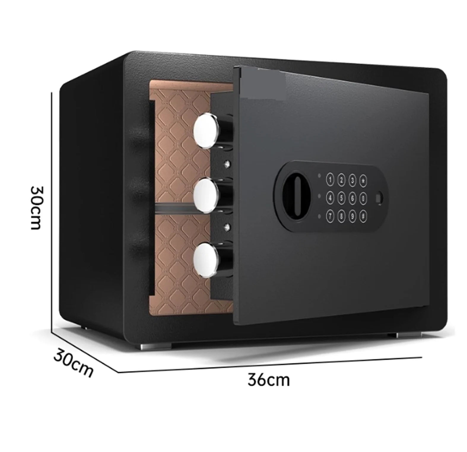 Caja fuerte para huellas dactilares con teclado de pantalla táctil y sistema de alarma para la seguridad del hogar, ideal para guardar dinero en efectivo, joyas y documentos