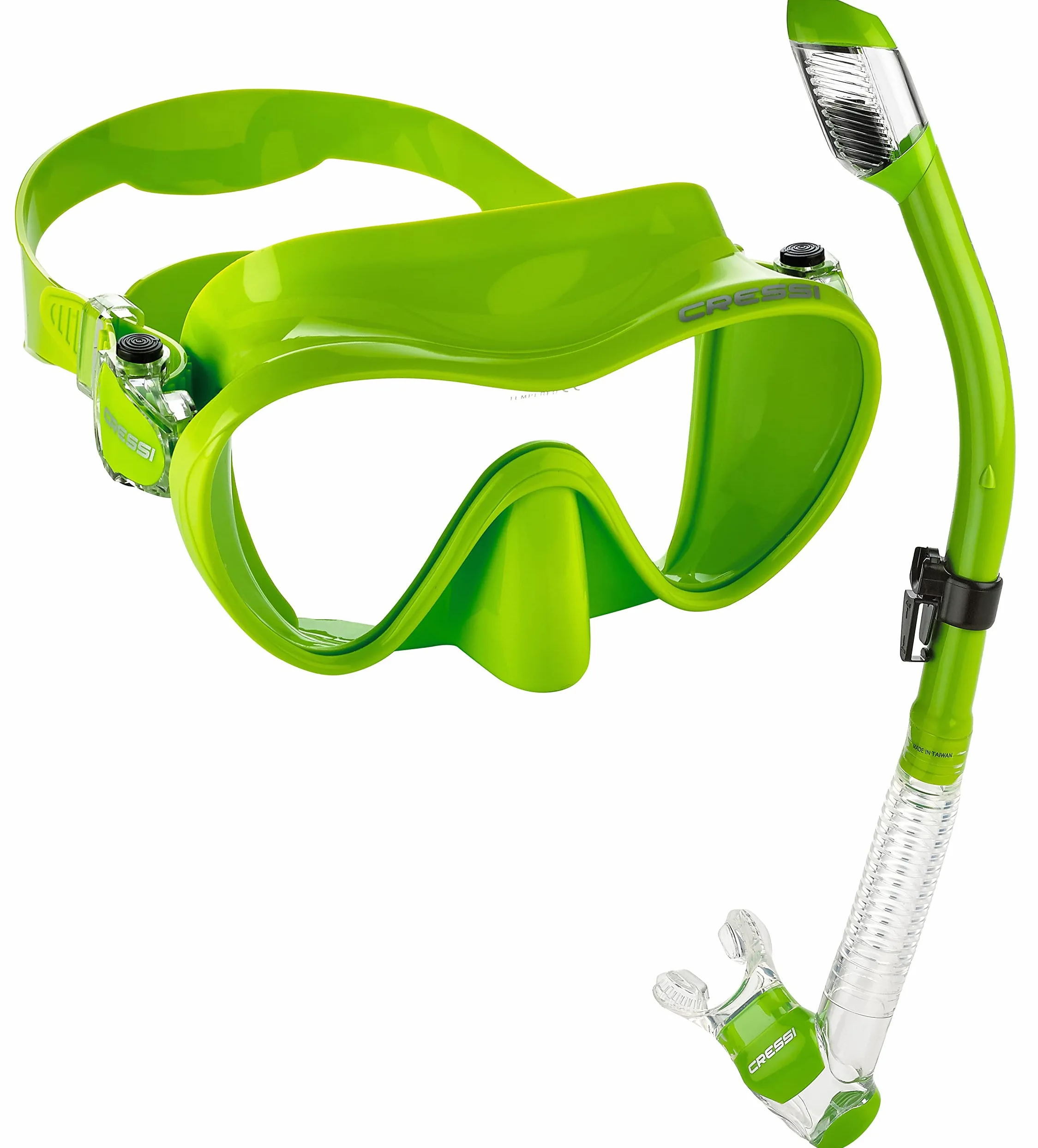 Cressi Scuba Diving Snorkeling Kit - Freediving Mask & Dry Snorkel | F1 & Supernova Dry: Designed in Italy, vert