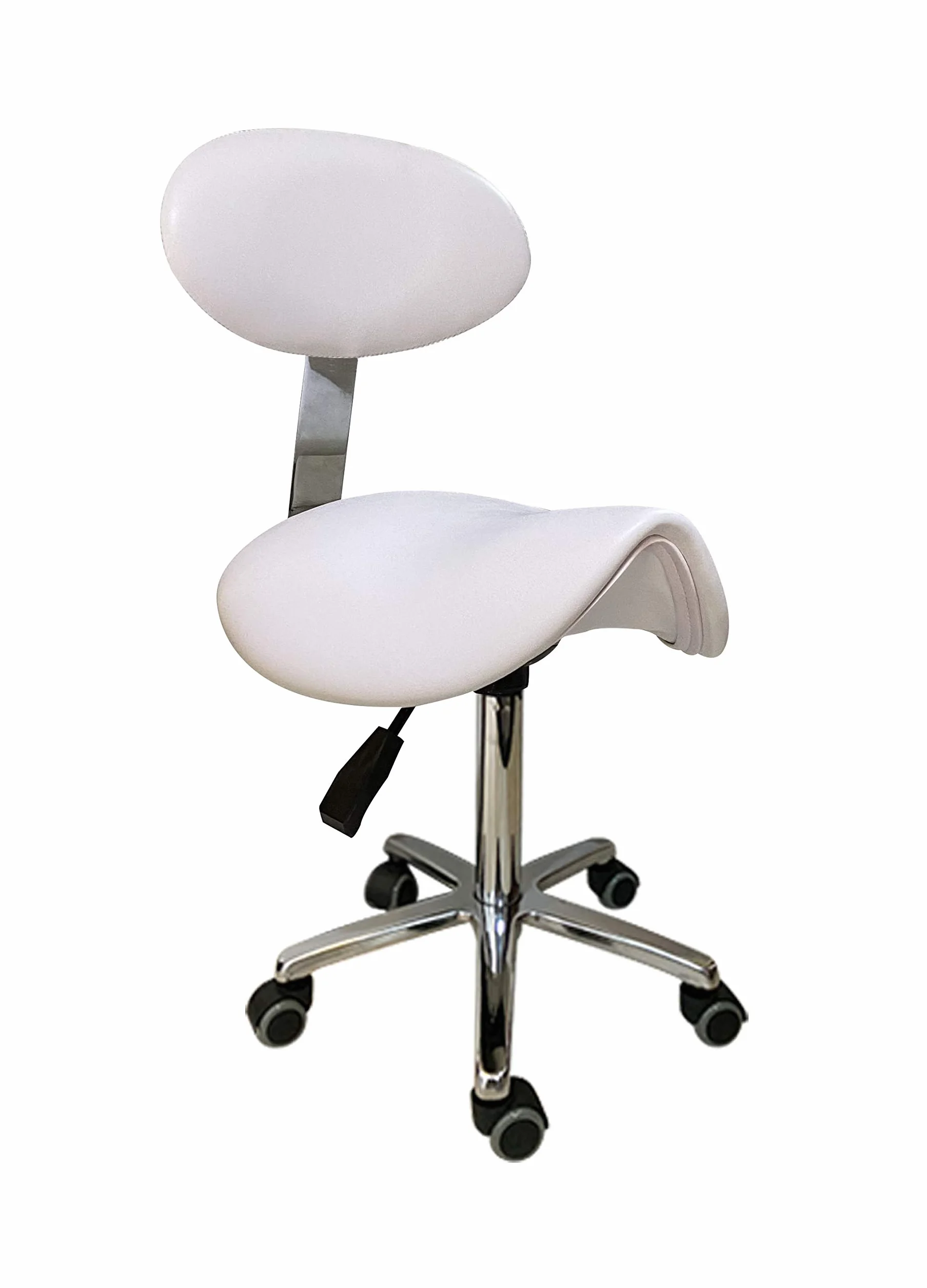 Taburete Blanco con Respaldo 47x32x99 cm para Salon
