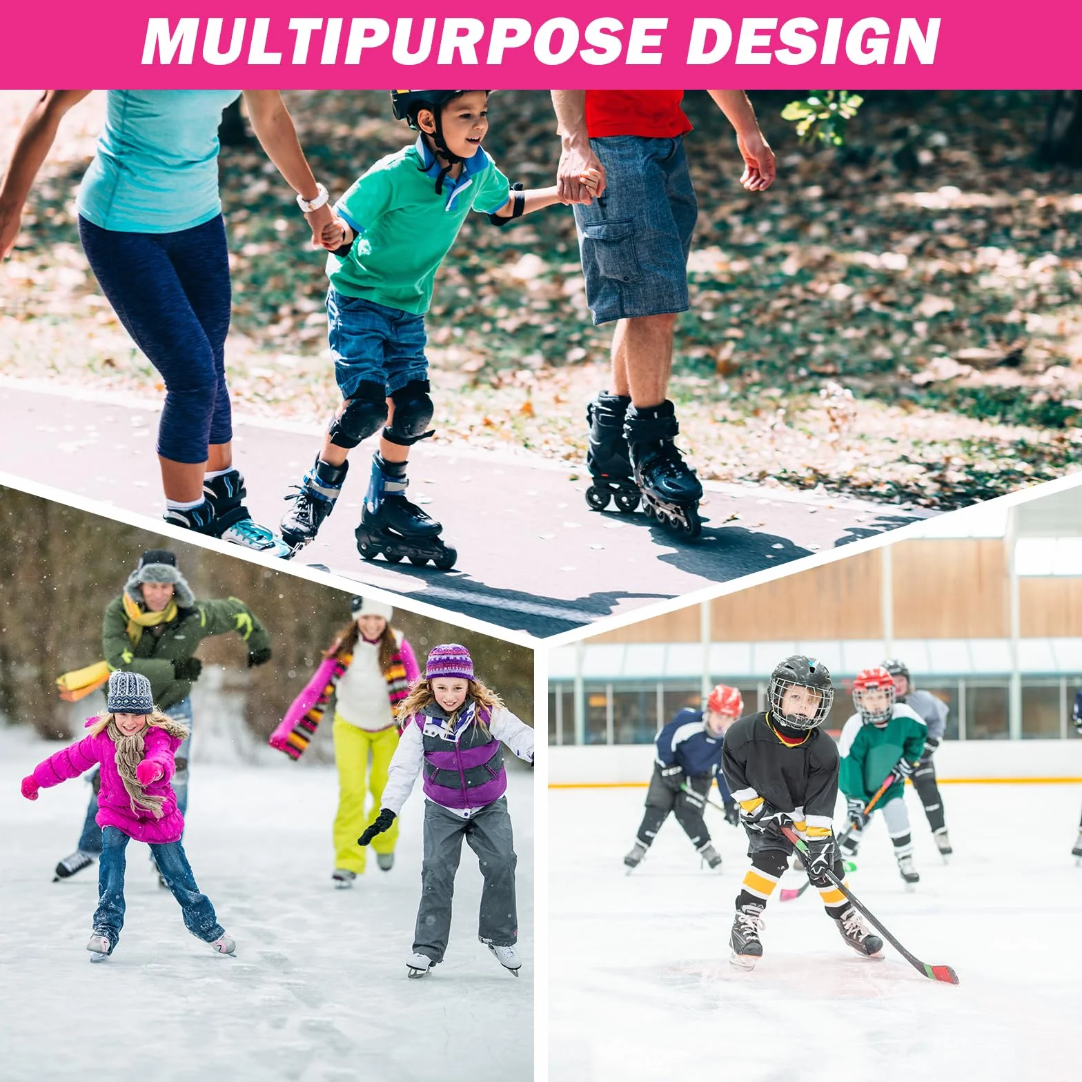 Bolsa para patines de ruedas con correa ajustable, bolsa para patinaje de adultos, bolsa para patines de hielo, bolsa para patines de hielo, bolsa para patines en línea para hombre y mujer