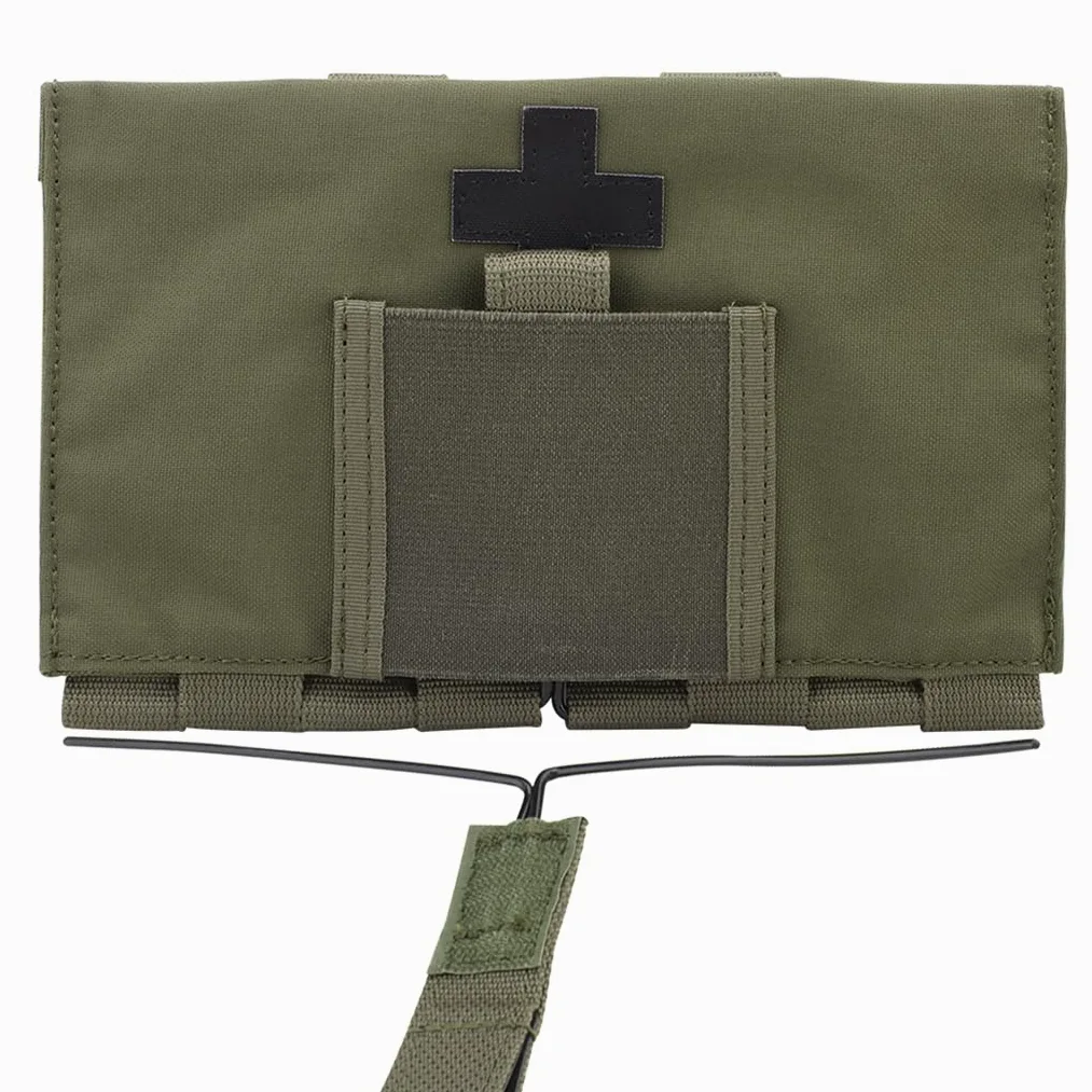Bolsa táctica militar MOLLE IFAK para exteriores, airsoft, caza, kit de primeros auxilios de emergencia médica, bolsa EMT, chaleco MOLLE, cinturón, accesorio de mochila (verde)