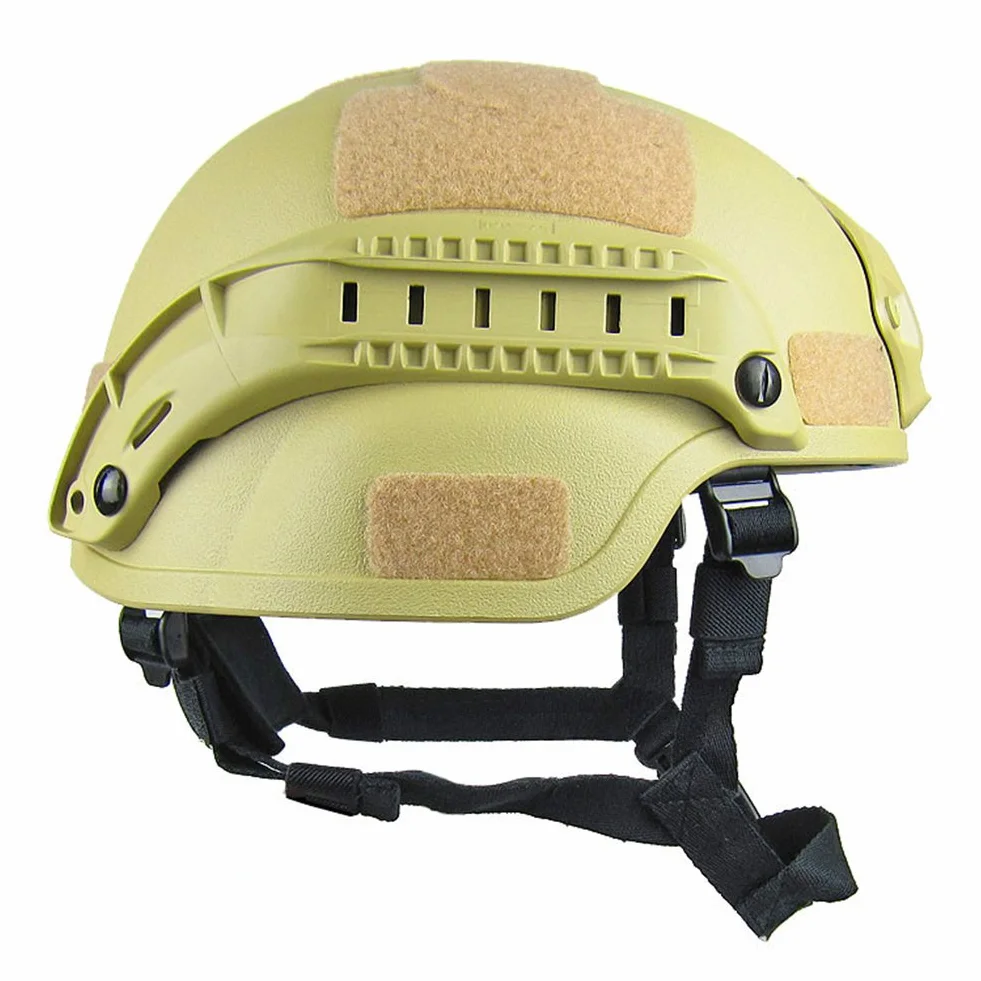 Casco de protección Airsoft, casco táctico militar versión MICH 2001 | Protección de cabeza unisex Airsoft Gear Paintball con soporte NVG y guías laterales para juegos CS al aire libre